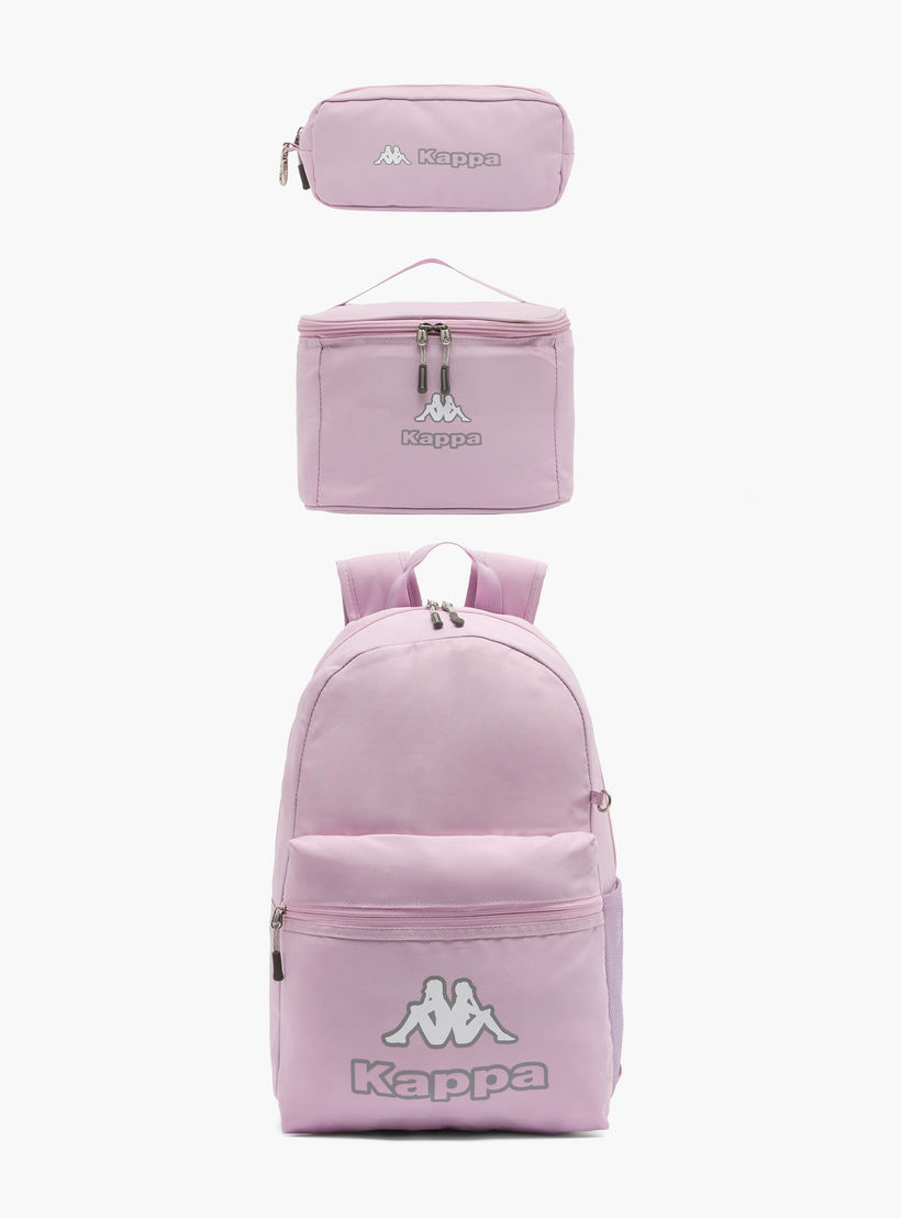 Kappa Logo Print 3-Piece School Backpack Set for Kids 8-13 Years with Pencil Pouch and Lunch Bag-school-bagsandbackpacks-backpacks-image-12