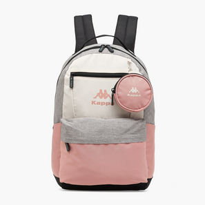 Kappa Colourblock Backpack for Kids 13 Years+ with Detachable Pouch-school-image-1