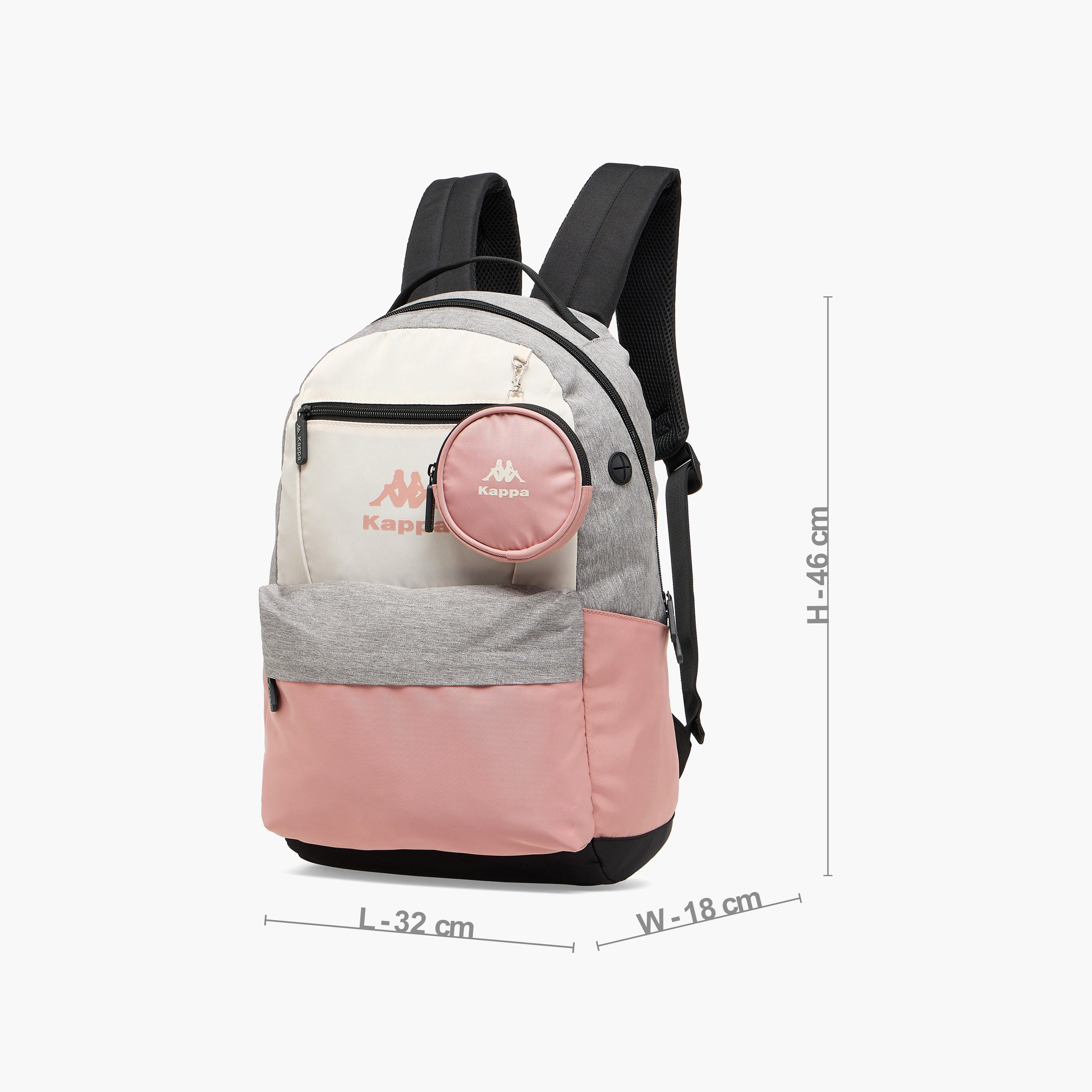 Kappa Colourblock Backpack for Kids 13 Years+ with Detachable Pouch-boys-accessories-bagsandbackpacks-image-5