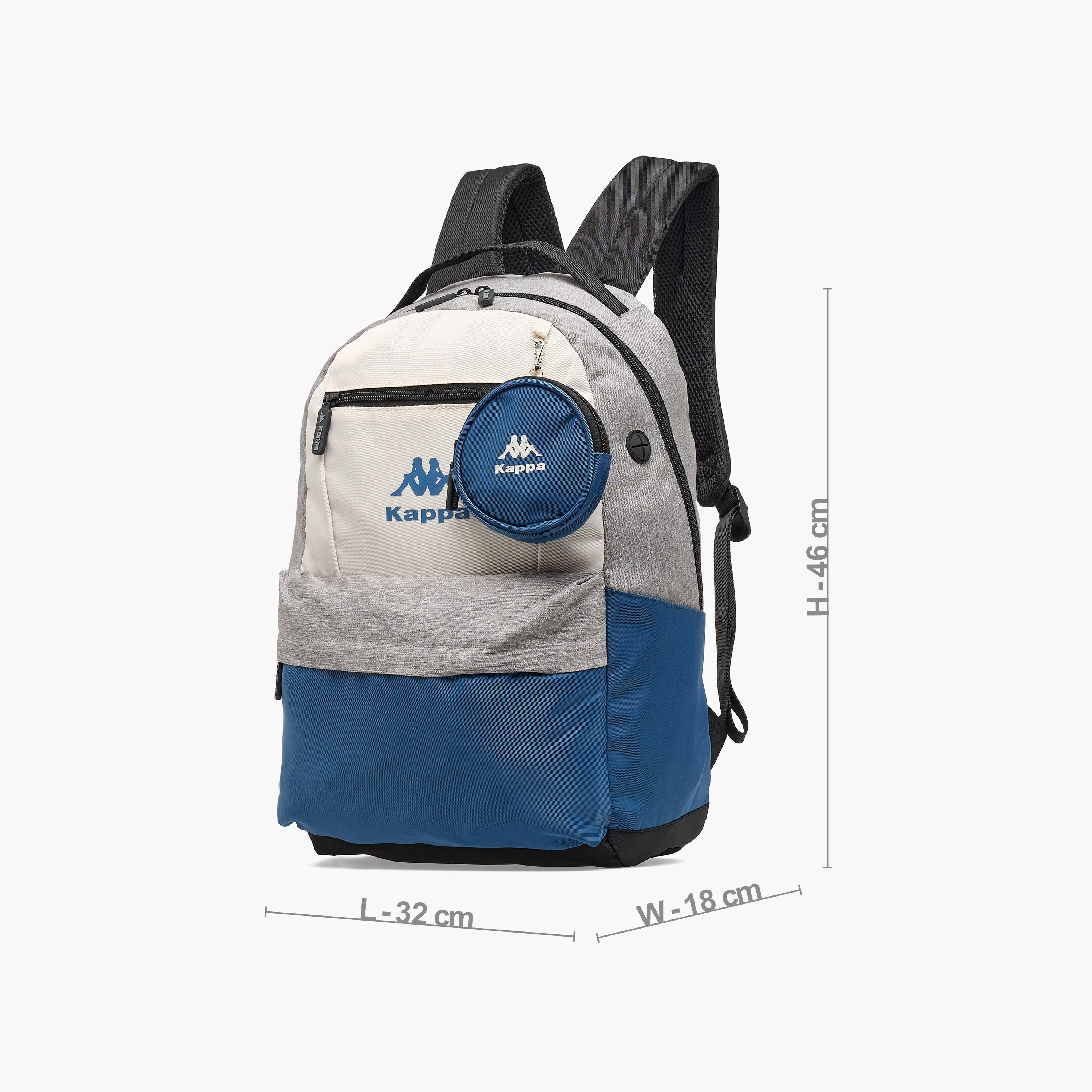 Kappa Colourblock School Backpack for Kids 13 Years+ with Detachable Pouch-boys-accessories-bagsandbackpacks-image-5