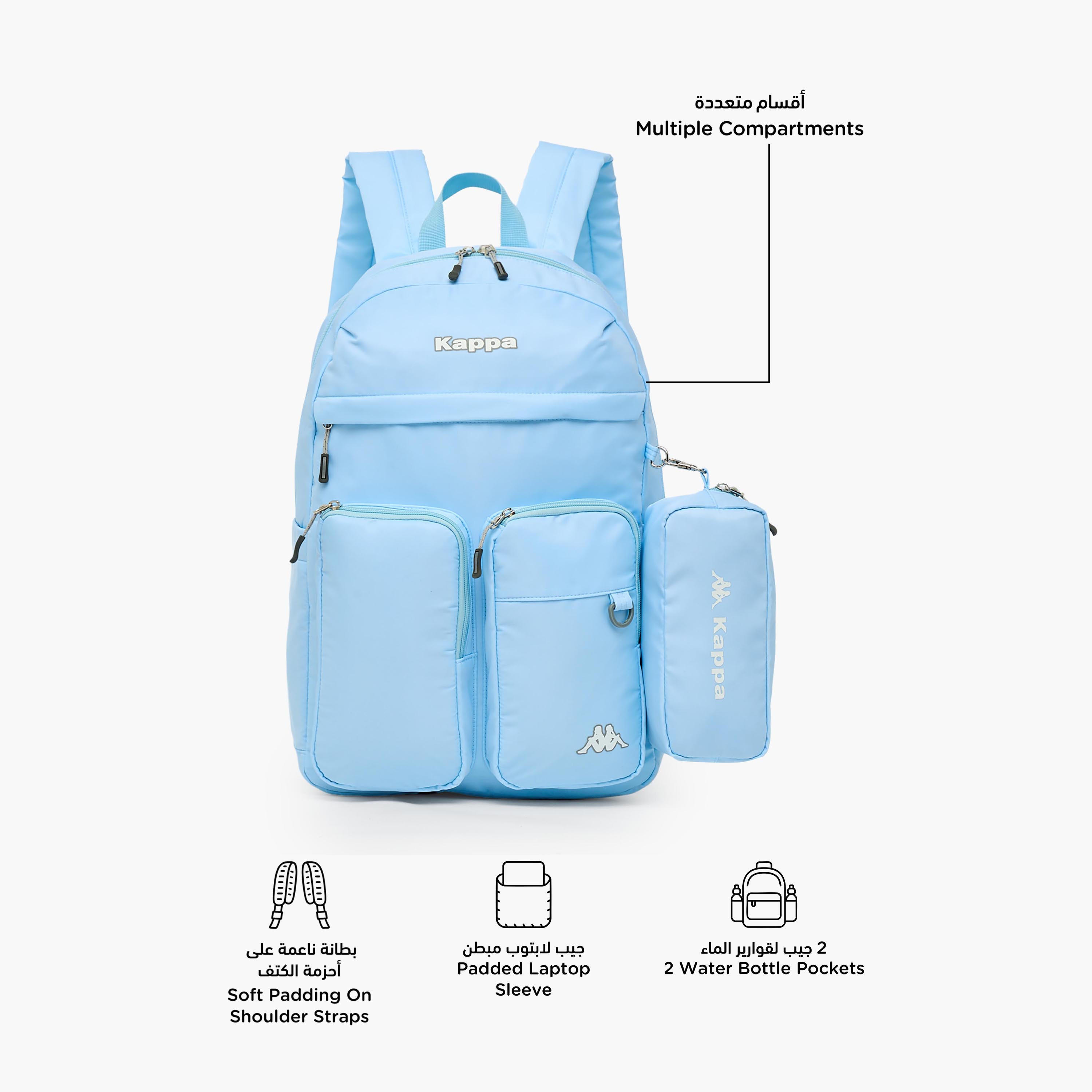 Kappa Logo 2-Piece School Backpack Set for Kids 13 Years+ with Pencil Pouch-school-bagsandbackpacks-backpacks-image-2