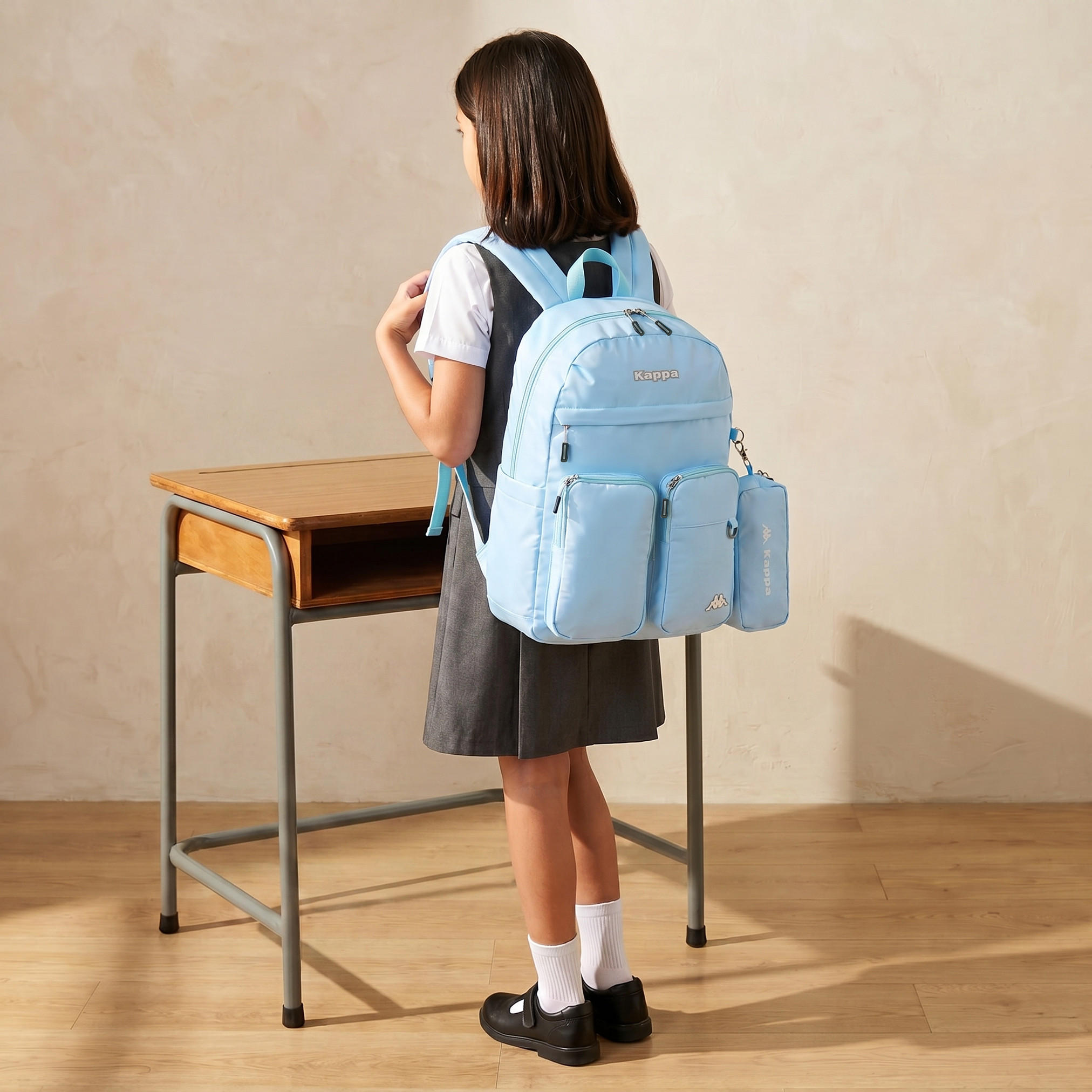 Kappa Logo 2-Piece School Backpack Set for Kids 13 Years+ with Pencil Pouch-school-bagsandbackpacks-backpacks-image-3