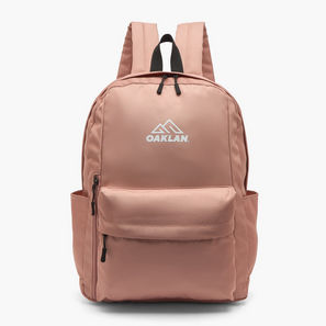 Logo Print Backpack for Kids 13+ Years with Front Pocket-school-image-1