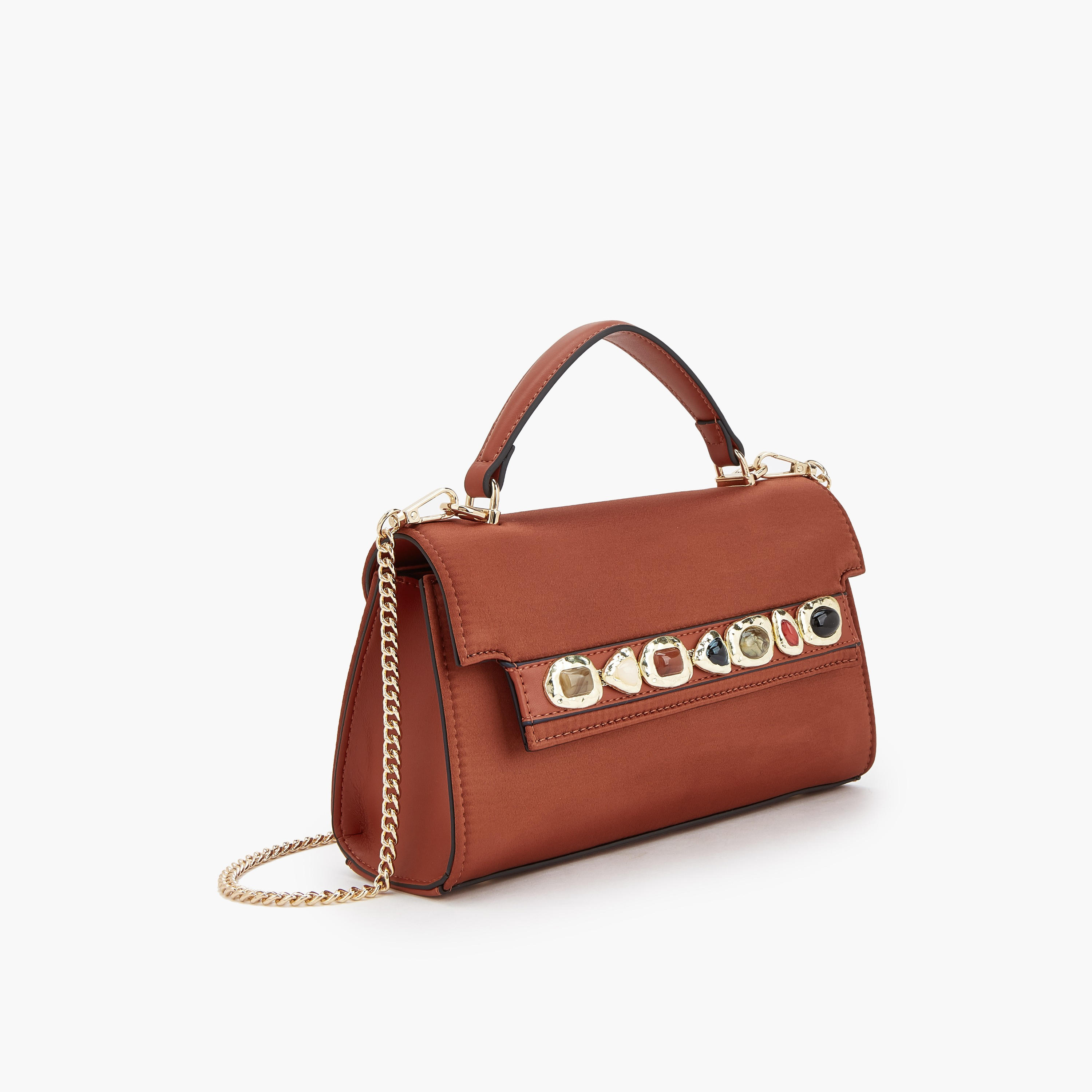 Elle Embellished Crossbody Bag with Detachable Chain Strap-women-bagsandwallets-handbags-image-3