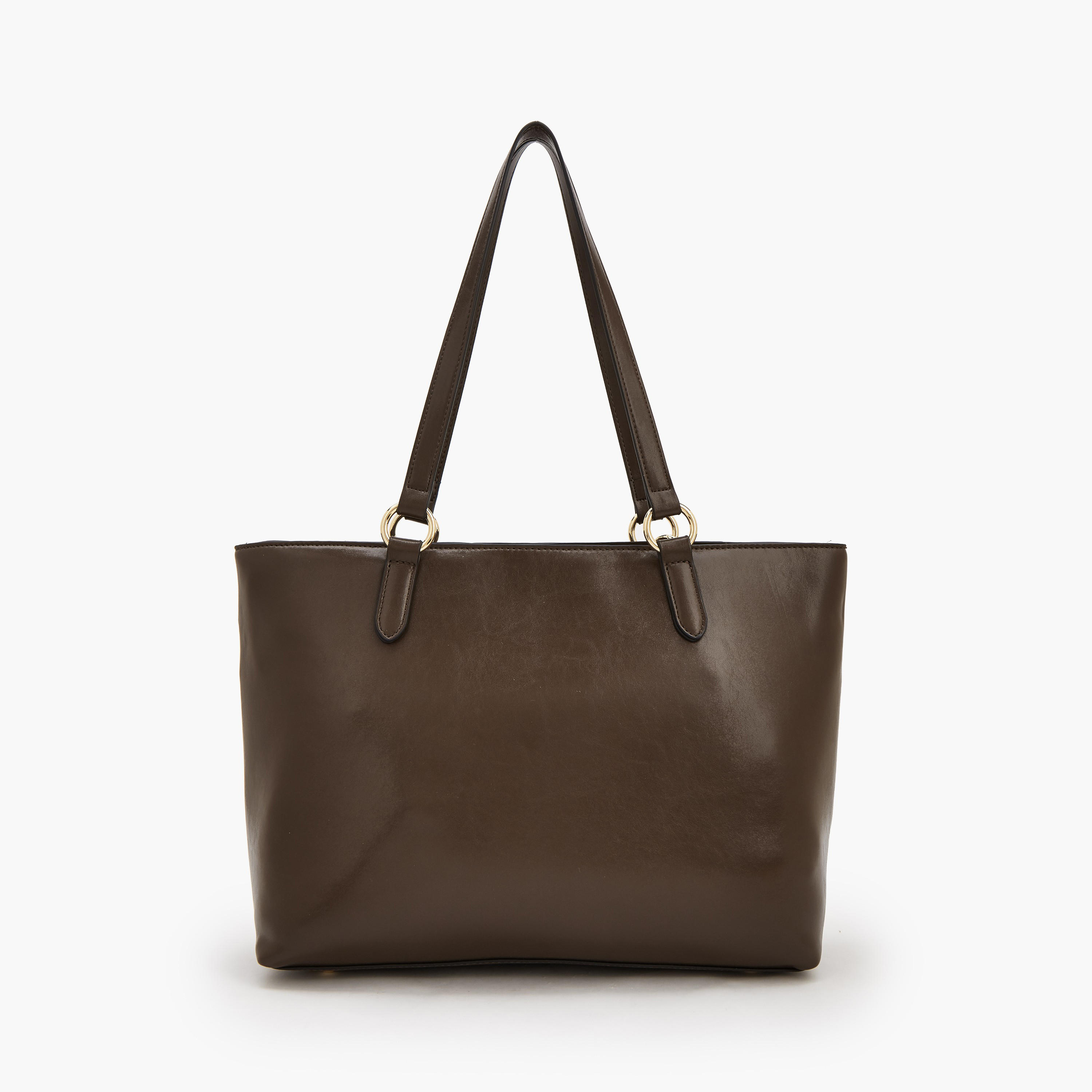 Le Confort Panelled Tote Bag with Zip Closure-women-bagsandwallets-handbags-image-4