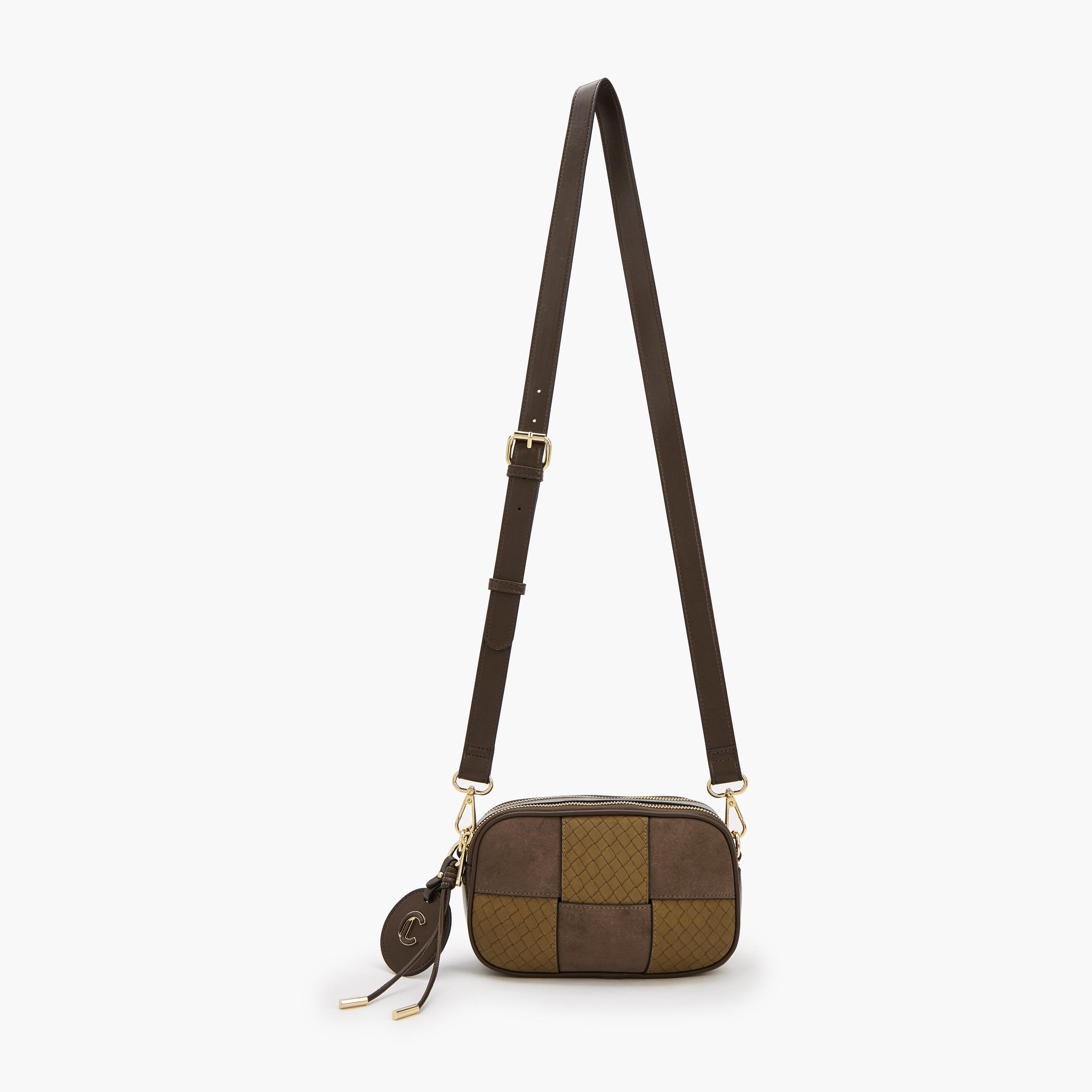 Le Confort Panelled Crossbody Bag with Zip Closure-women-bagsandwallets-handbags-image-2