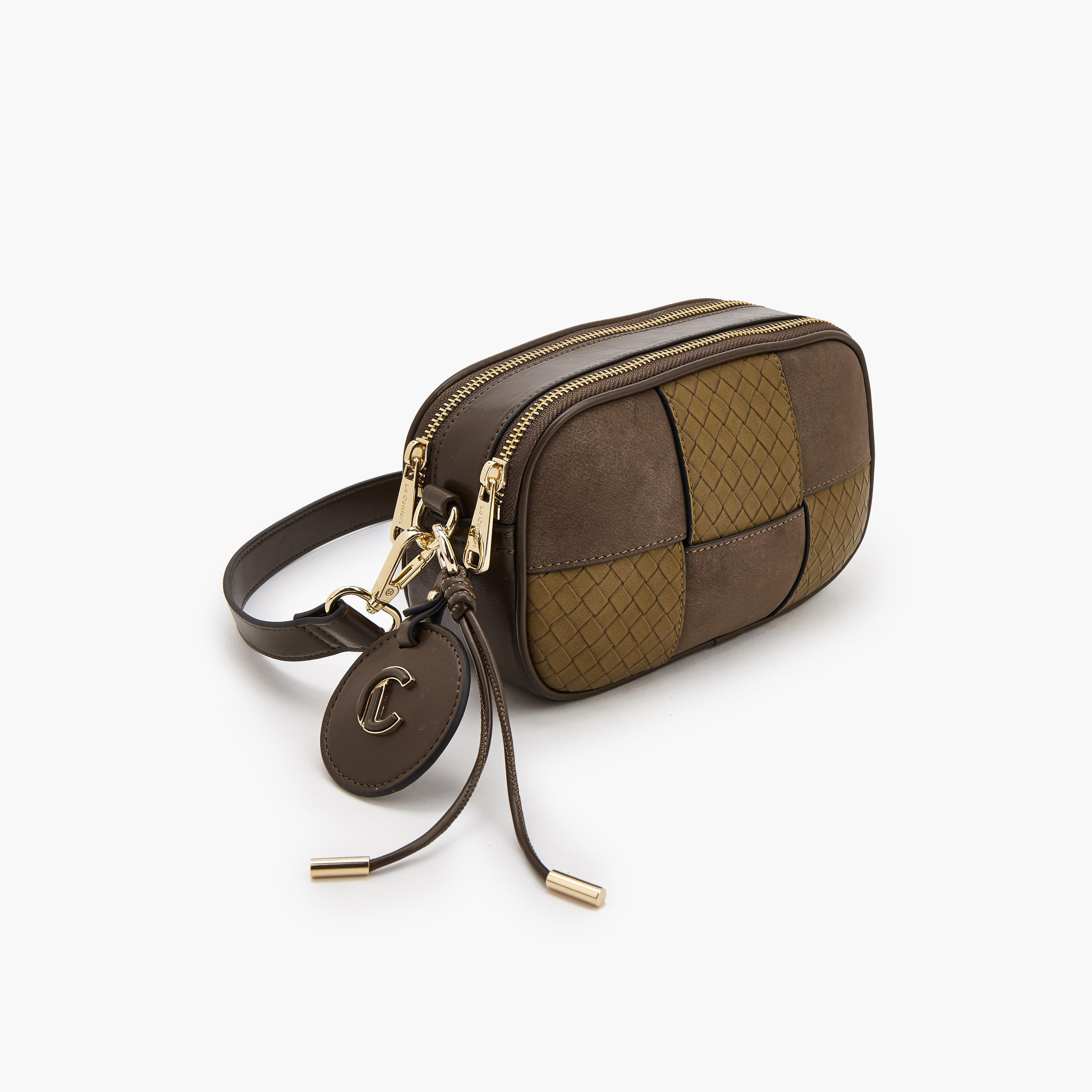 Le Confort Panelled Crossbody Bag with Zip Closure-women-bagsandwallets-handbags-image-3