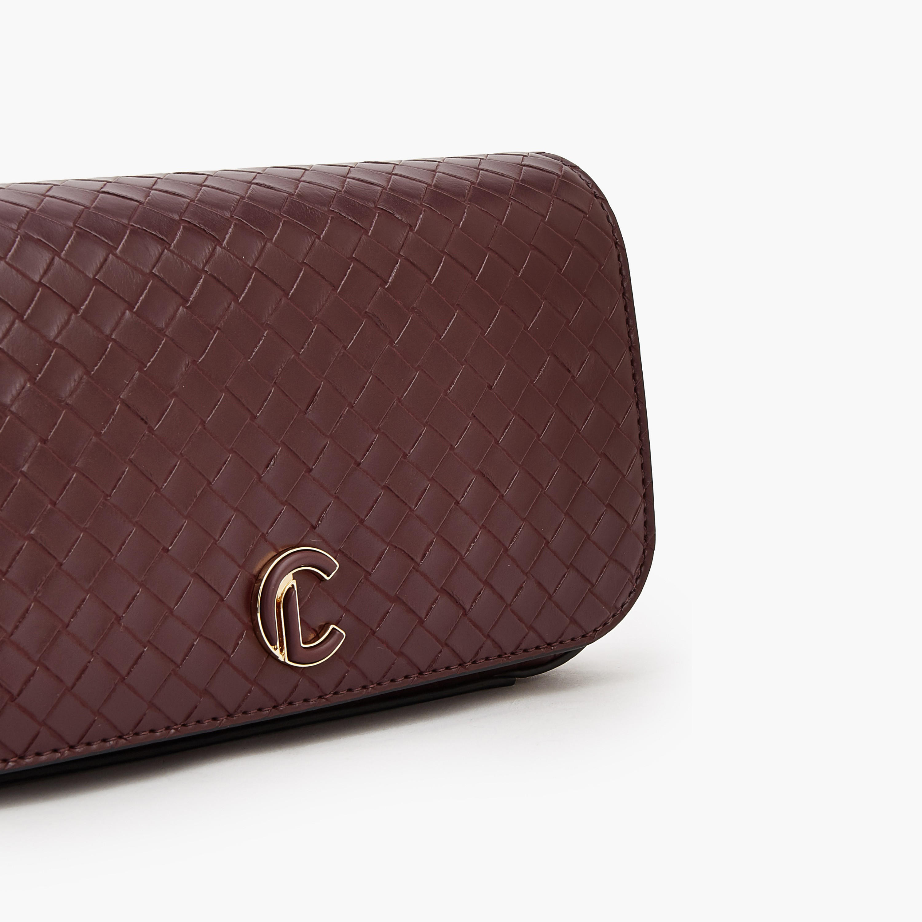 شنطة كروس بودي منسوجة بزر إغلاق من لو كونفورت-women-bagsandwallets-handbags-image-4