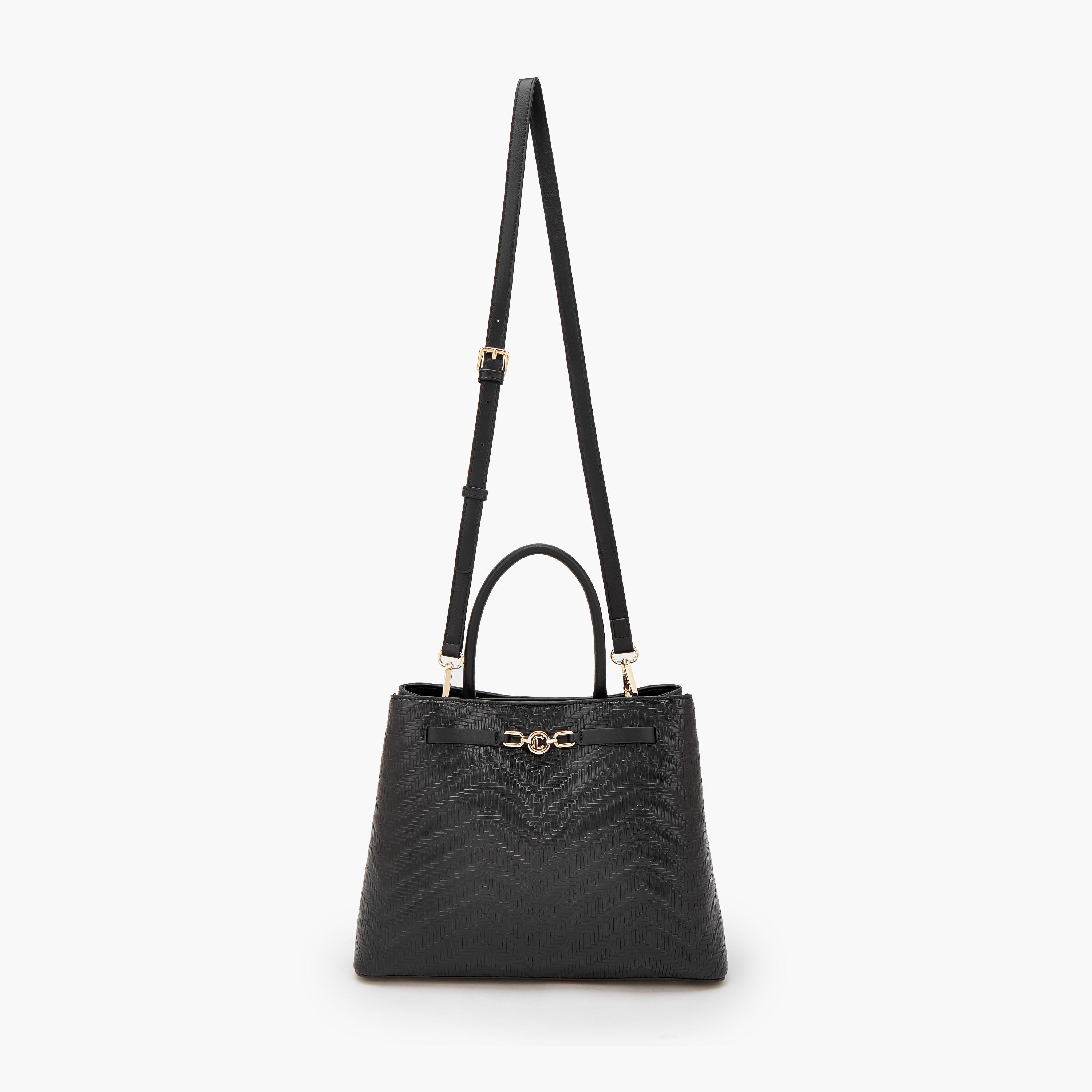 Le Confort Textured Tote Bag with Magnetic Closure-women-bagsandwallets-handbags-image-2