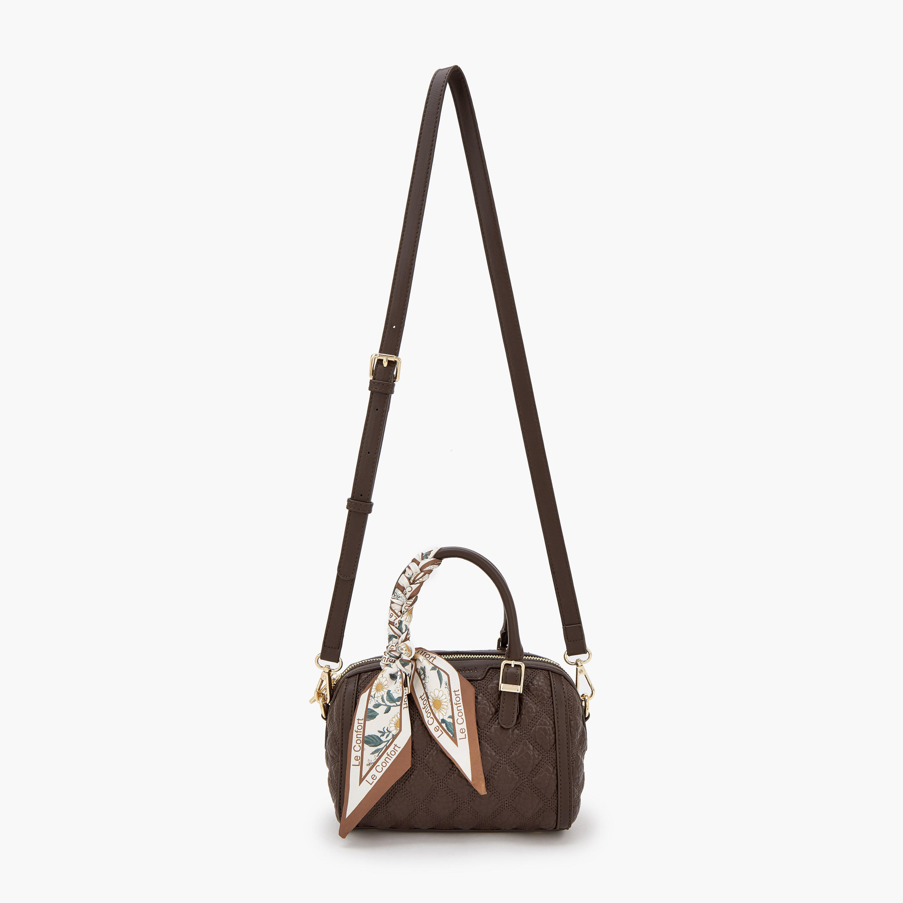 Le Confort Quilted Tote Bag with Scarf Accent-women-bagsandwallets-handbags-image-2