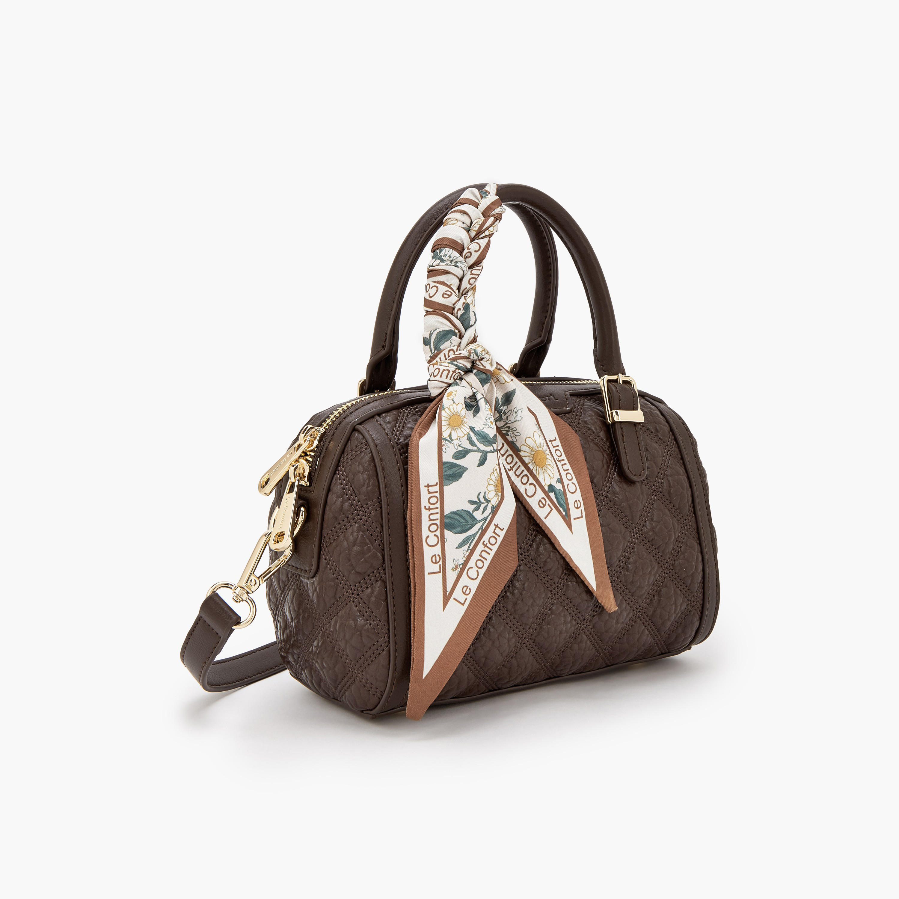 Le Confort Quilted Tote Bag with Scarf Accent-women-bagsandwallets-handbags-image-3