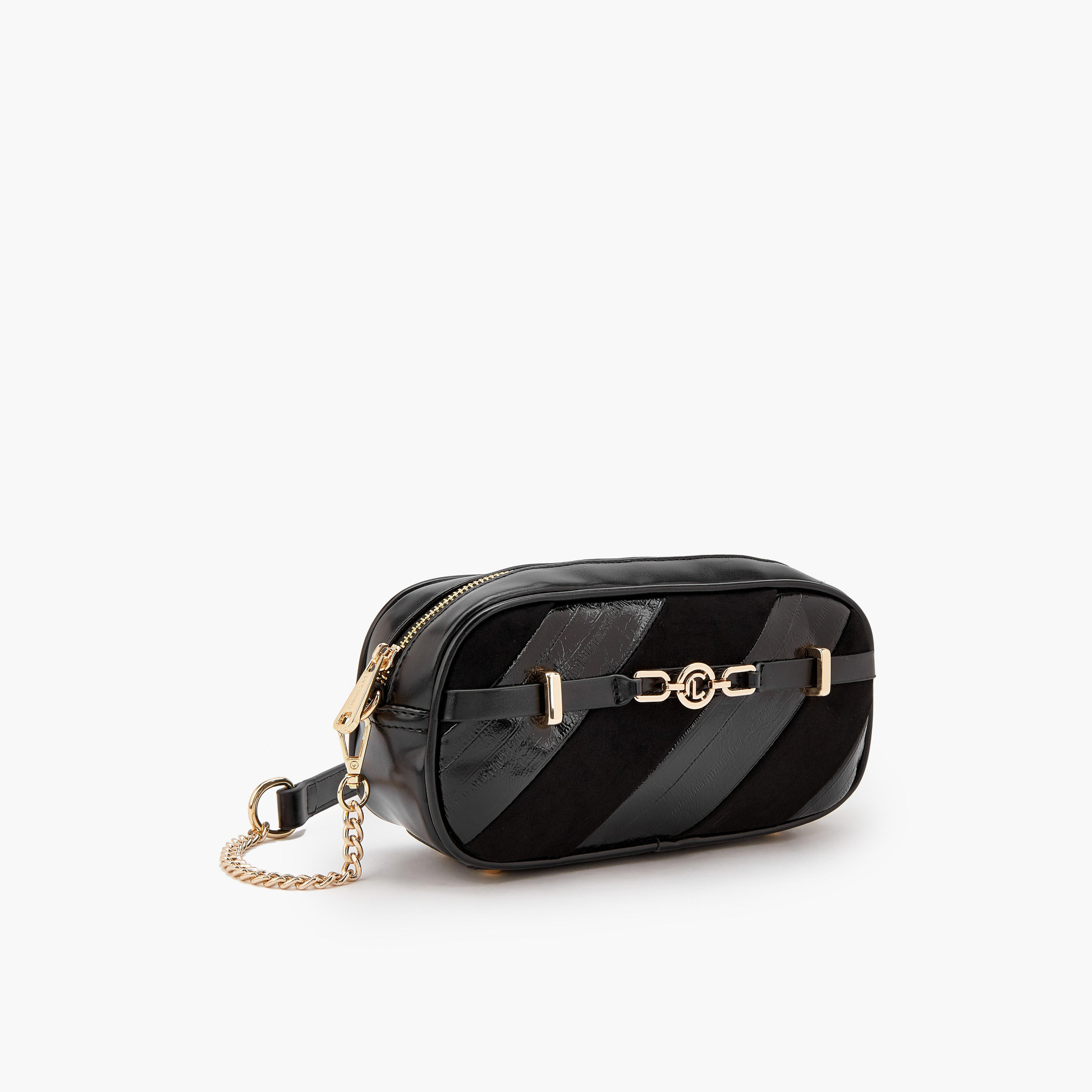 شنطة كروس بودي مخططة بسحاب إغلاق من  لو كونفورت-women-bagsandwallets-handbags-image-3