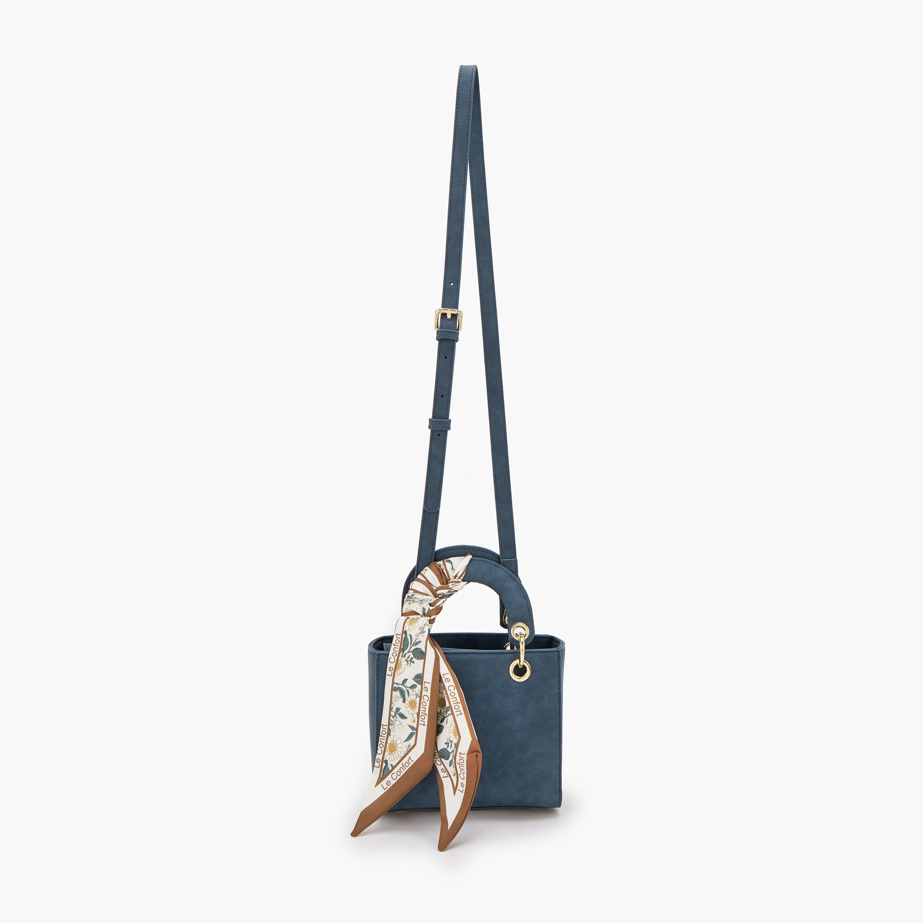 شنطة توتي صغيرة بارزة الملمس بوشاح من لو كونفورت-women-bagsandwallets-handbags-image-2