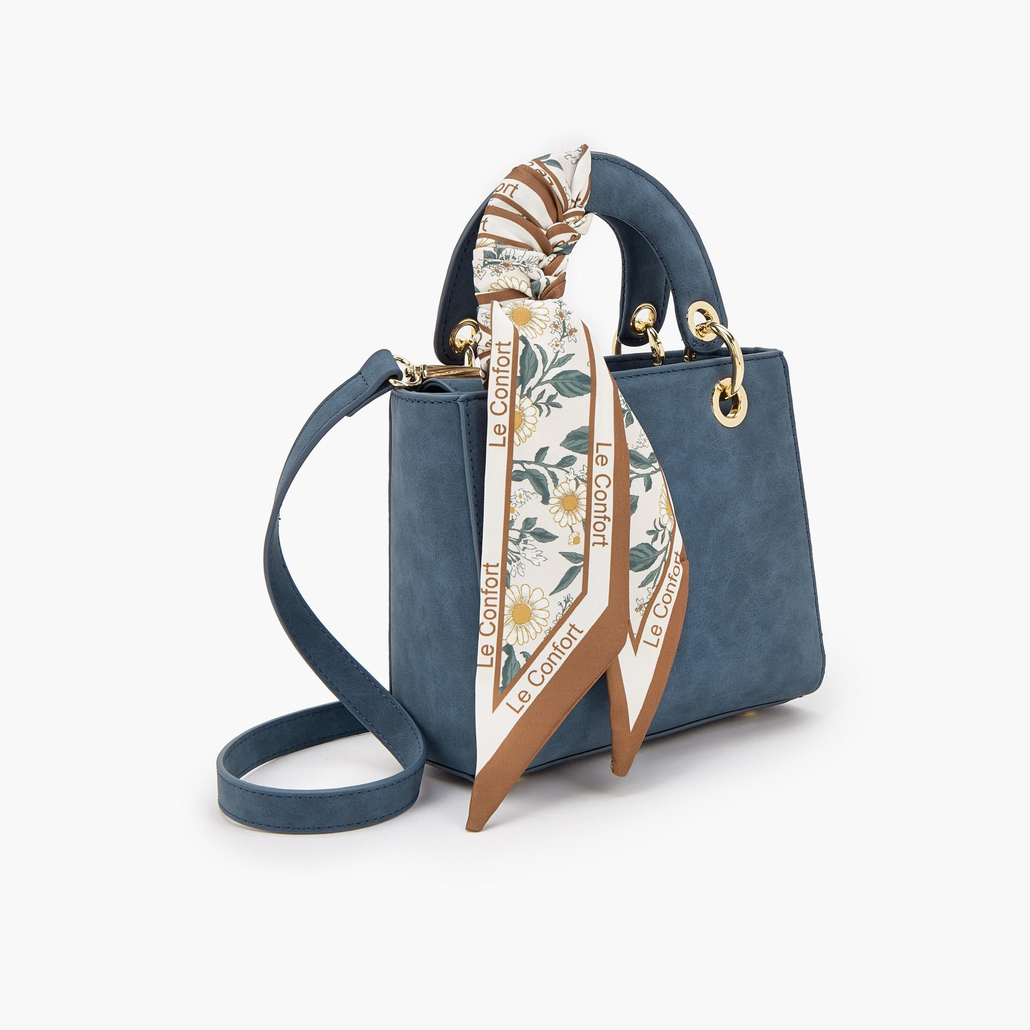 شنطة توتي صغيرة بارزة الملمس بوشاح من لو كونفورت-women-bagsandwallets-handbags-image-3