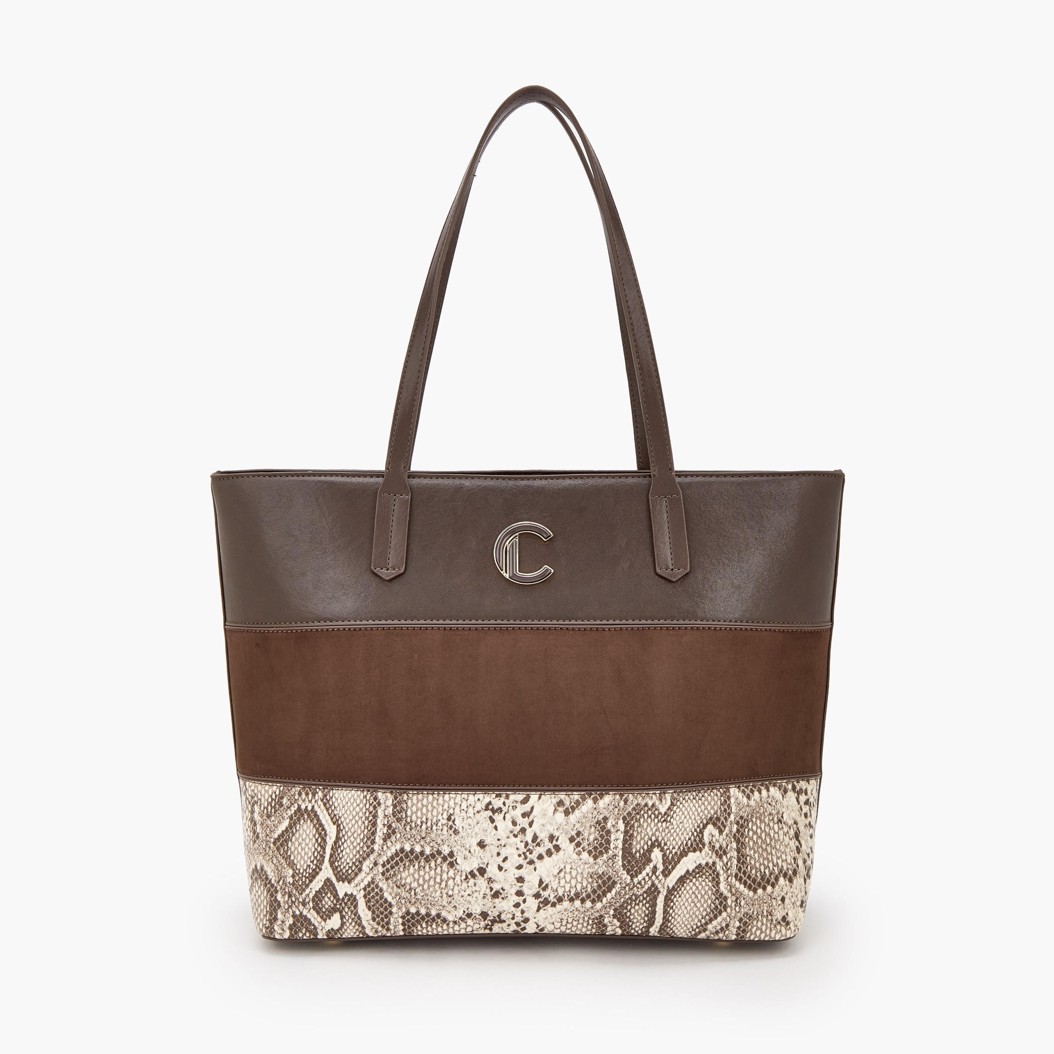 Le Confort Animal Print Tote Bag with Zip Closure-women-bagsandwallets-handbags-image-1