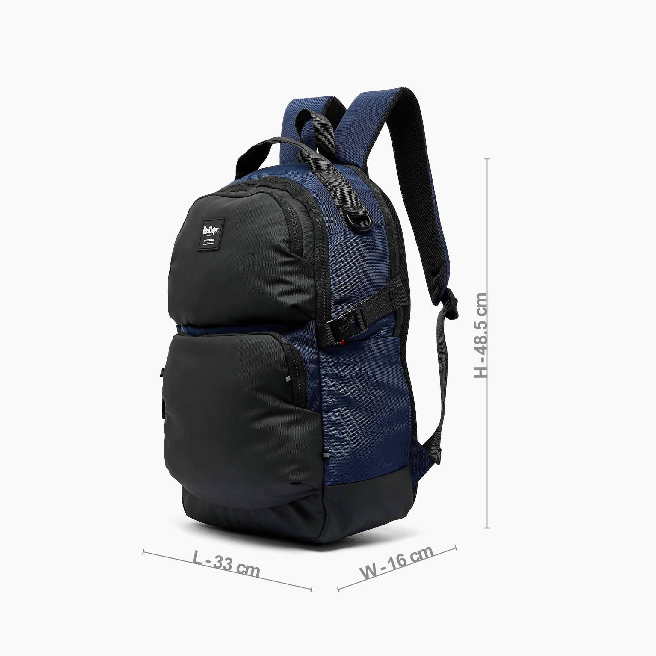Lee Cooper Panelled School Backpack for Kids 13 Years+ with Padded Shoulder Straps-boys-accessories-bagsandbackpacks-image-5