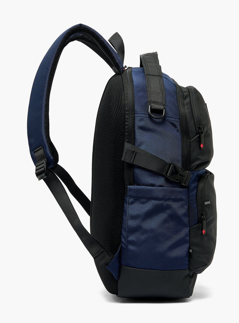 Lee Cooper Panelled School Backpack for Kids 13 Years+ with Padded Shoulder Straps-boys-accessories-bagsandbackpacks-image-6