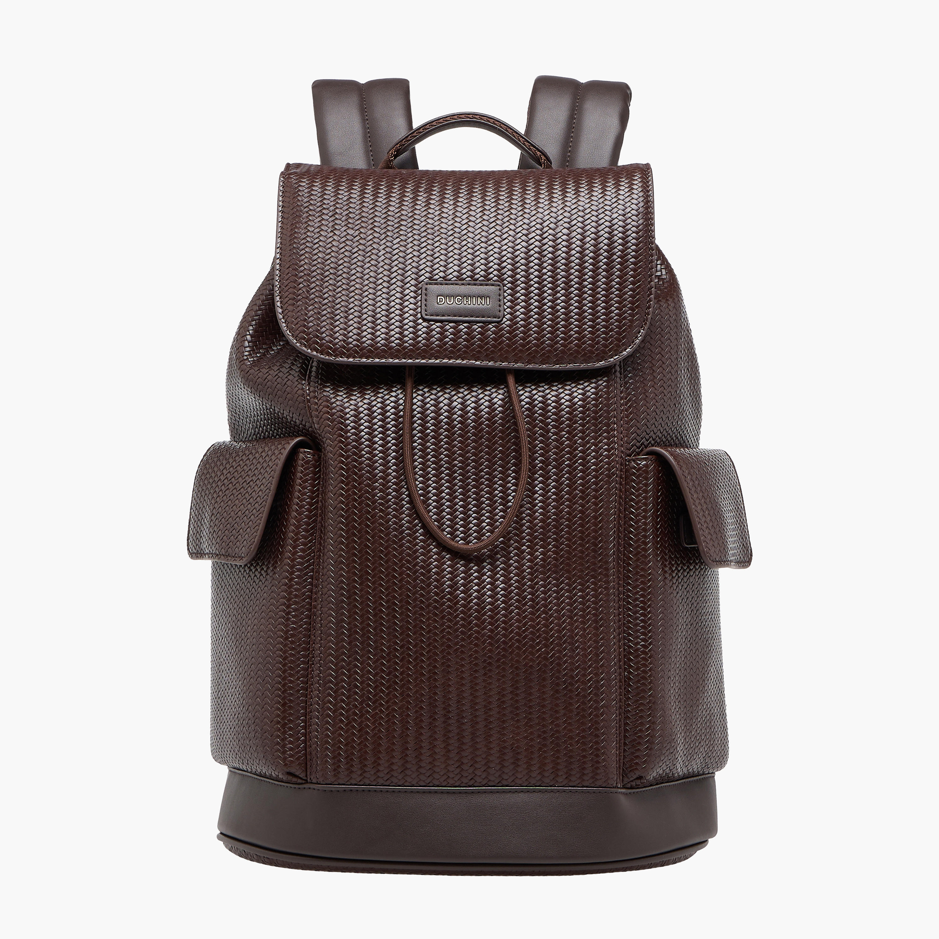 شنطة ظهر بارزة الملمس برباط إغلاق شيفرون للرجال من دوتشيني-men-bags-image-1
