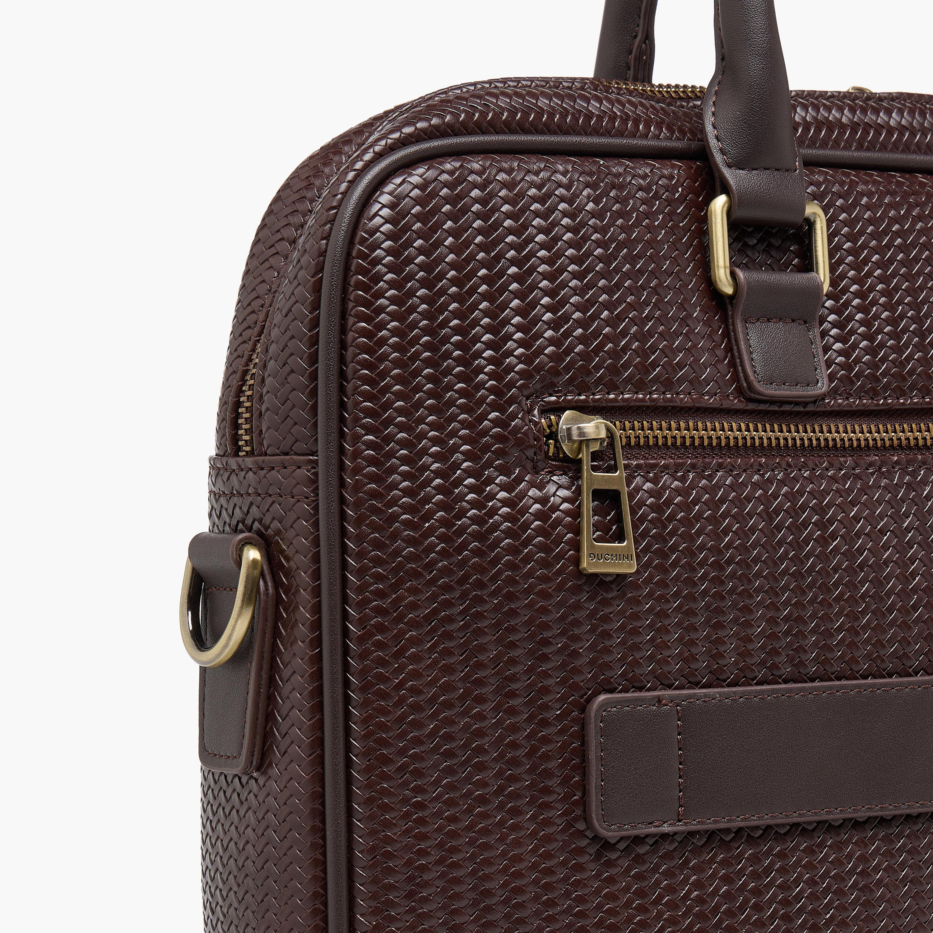 Duchini Men Textured Laptop Bag-men-bags-image-5