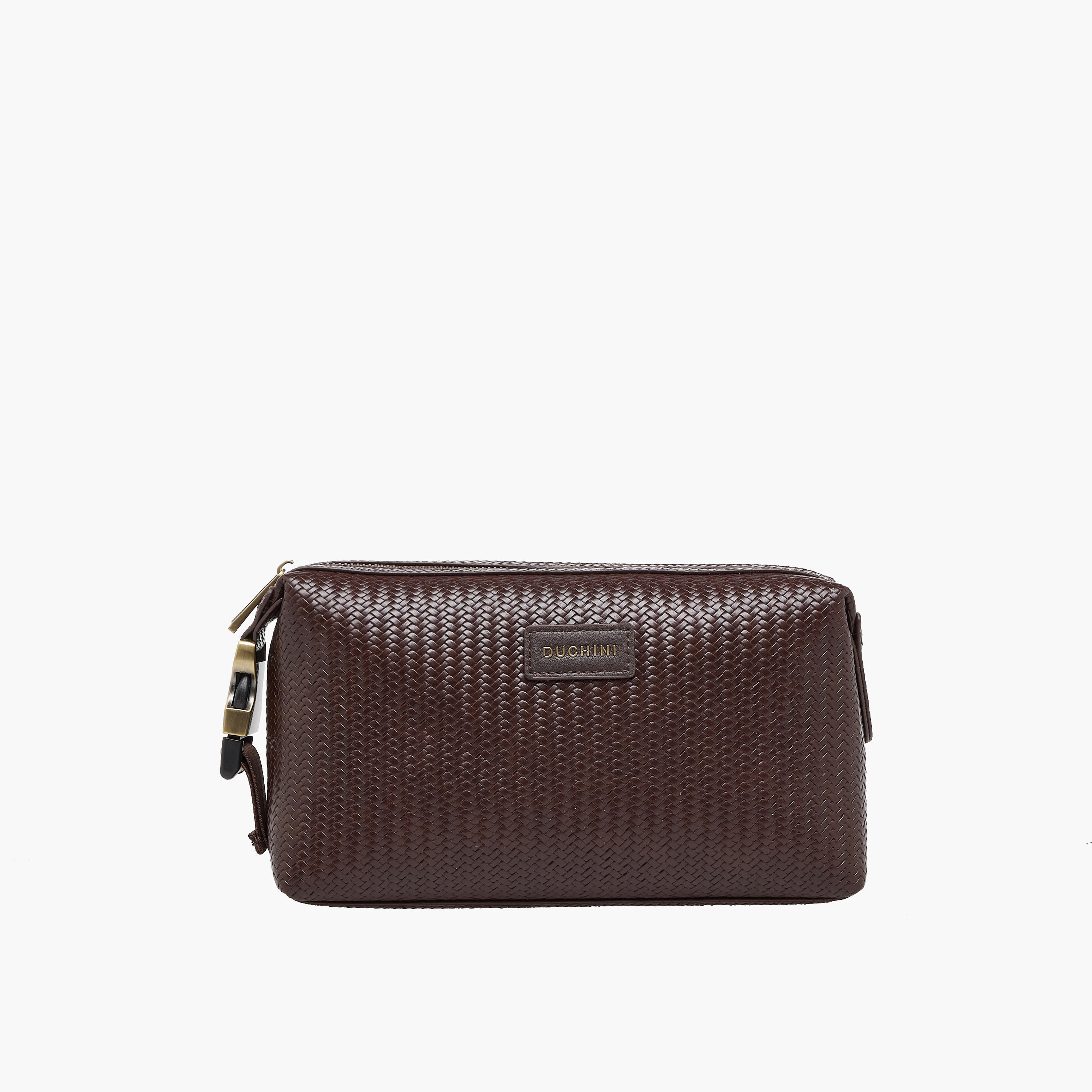 Duchini Men Chevron Textured Pouch with Buckle Strap-travel-accessories-image-1