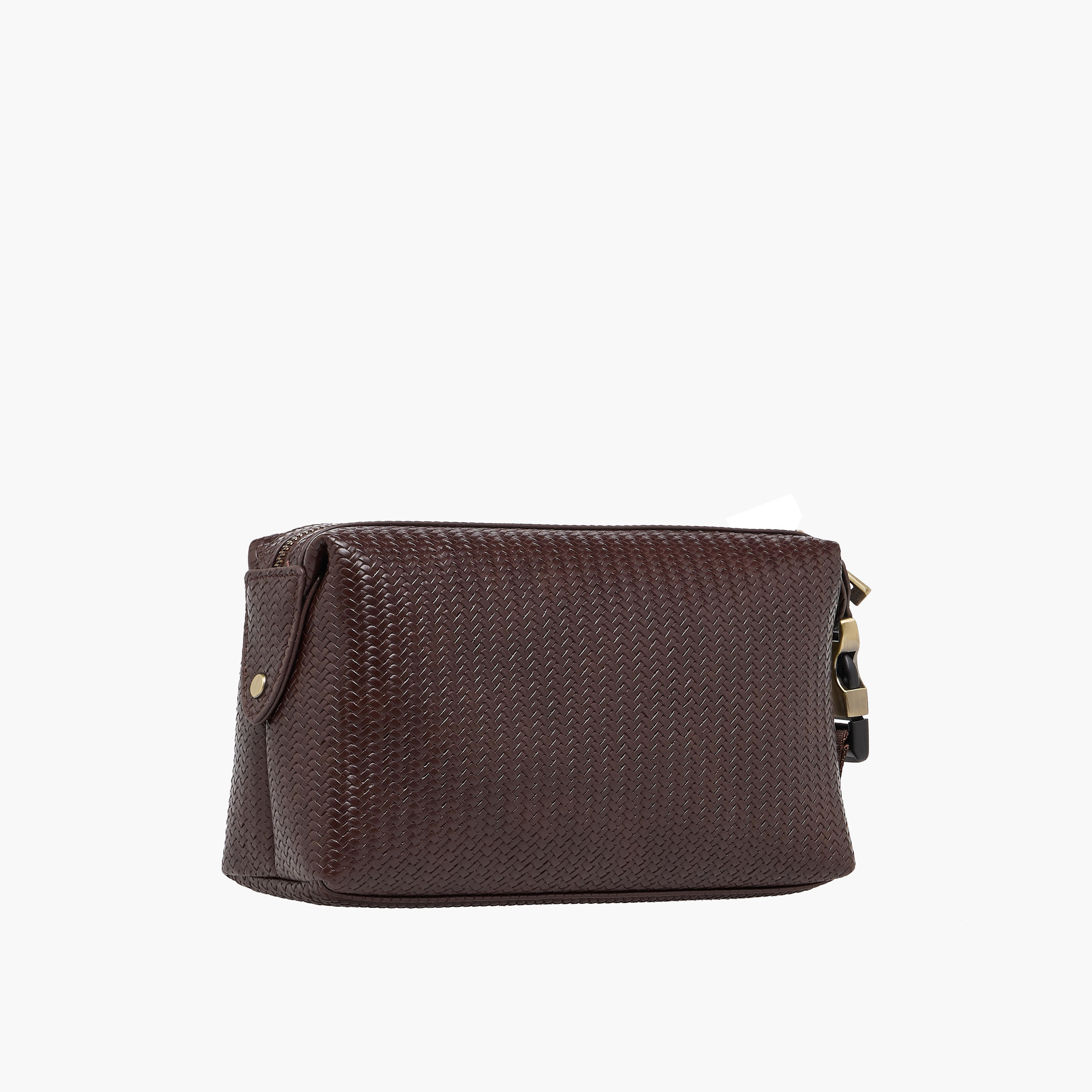Duchini Men Chevron Textured Pouch with Buckle Strap-travel-accessories-image-2