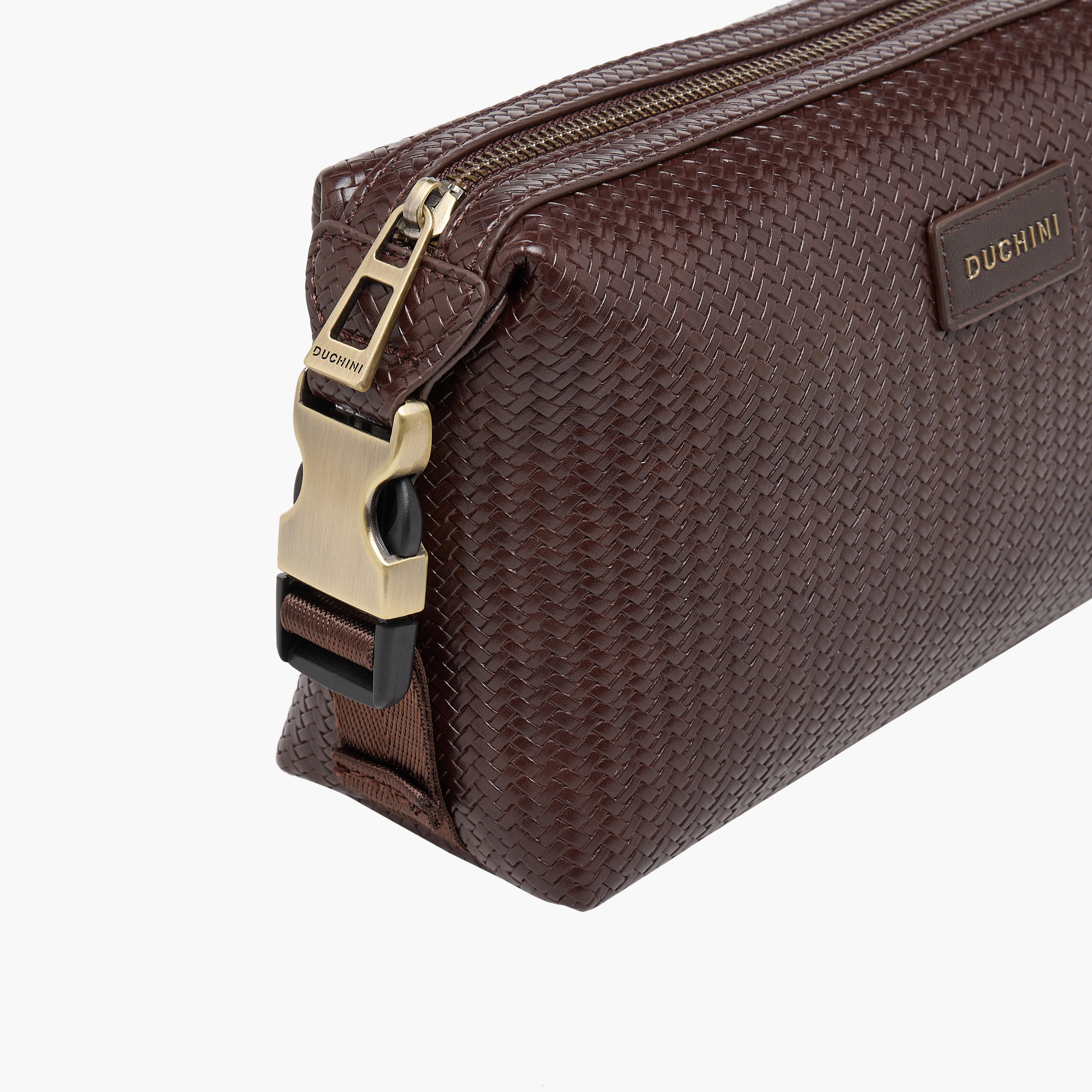 Duchini Men Chevron Textured Pouch with Buckle Strap-travel-accessories-image-3