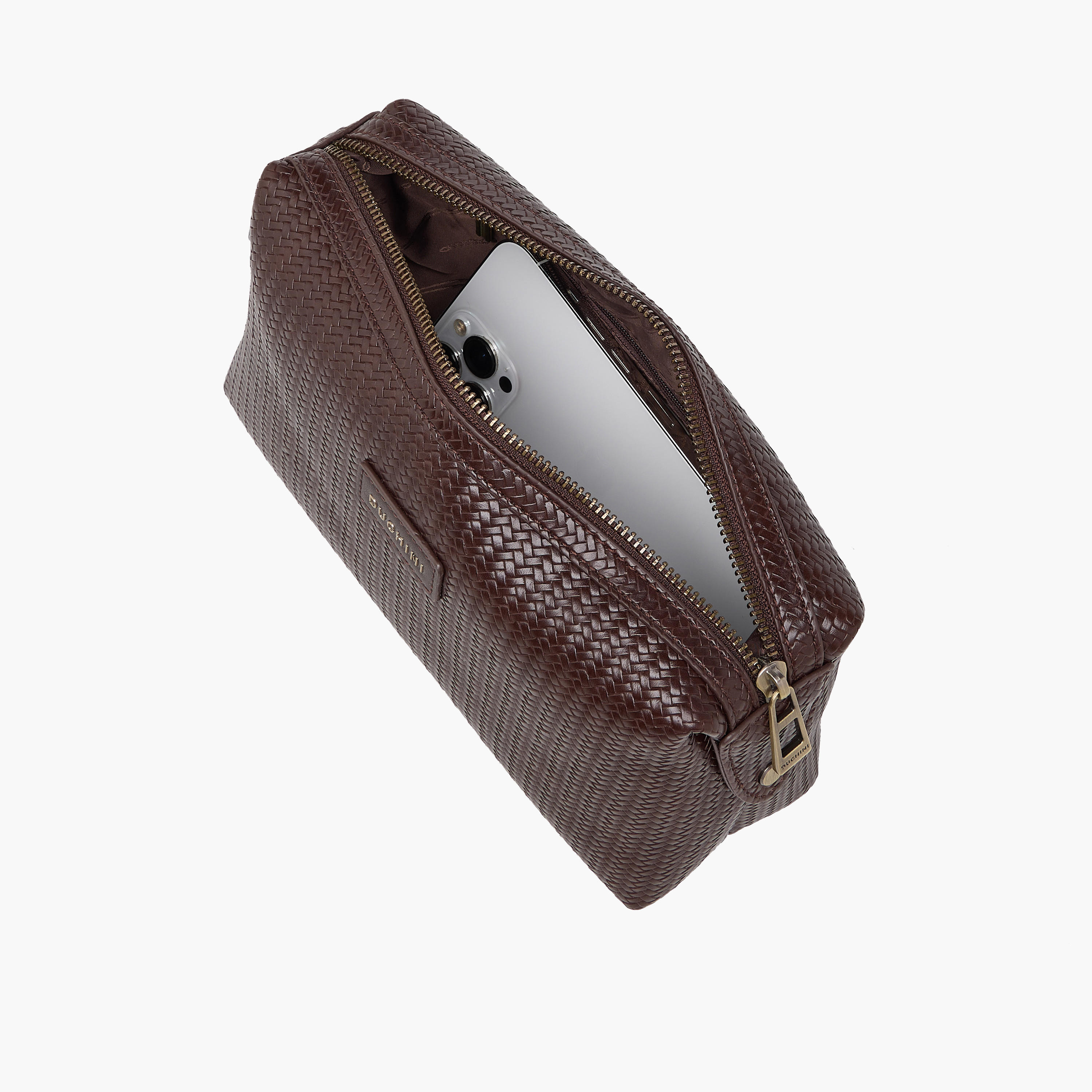 Duchini Men Chevron Textured Pouch with Buckle Strap-travel-accessories-image-6