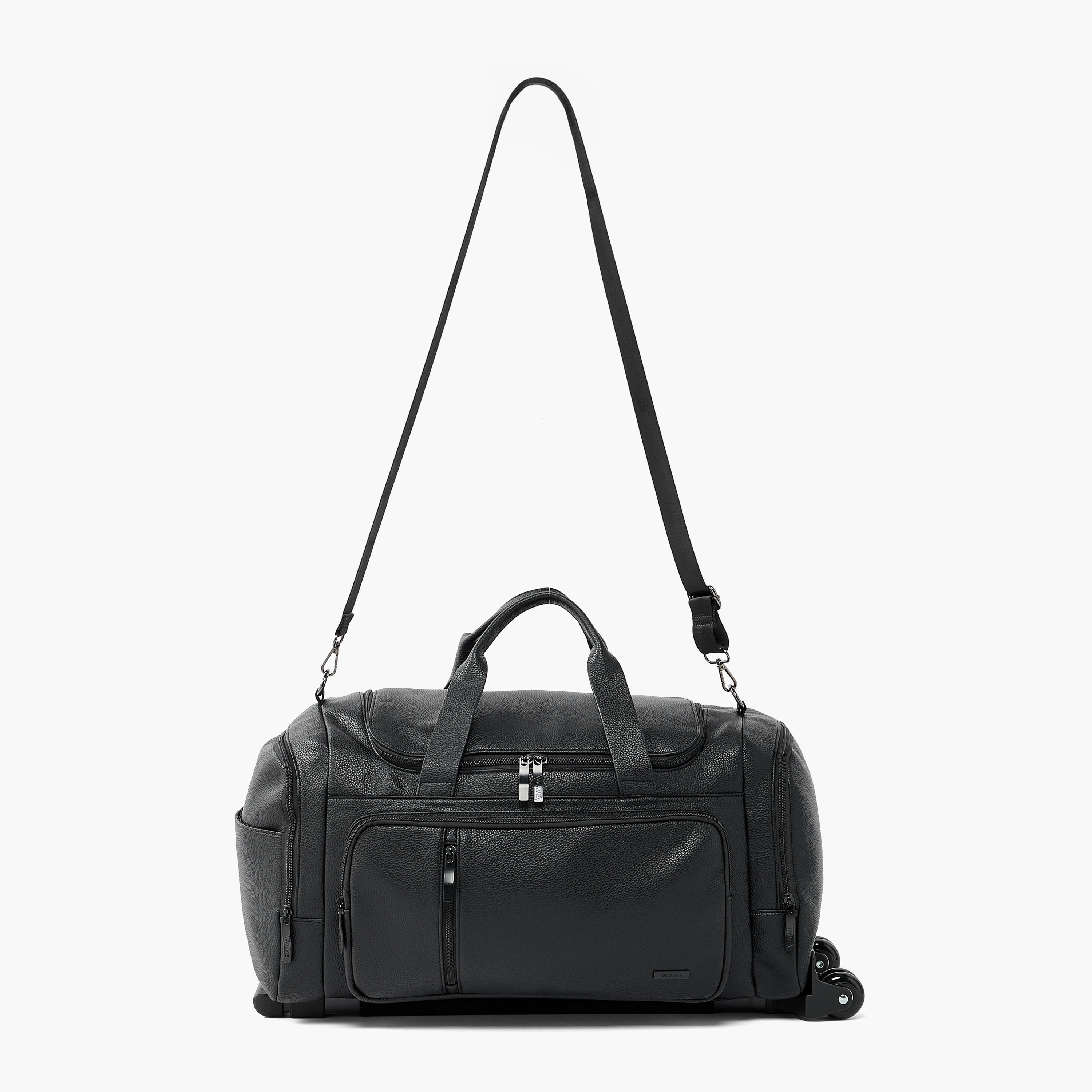 Celeste Textured Duffle Bag with Wheels-travel-luggagesandbags-dufflebags-image-2