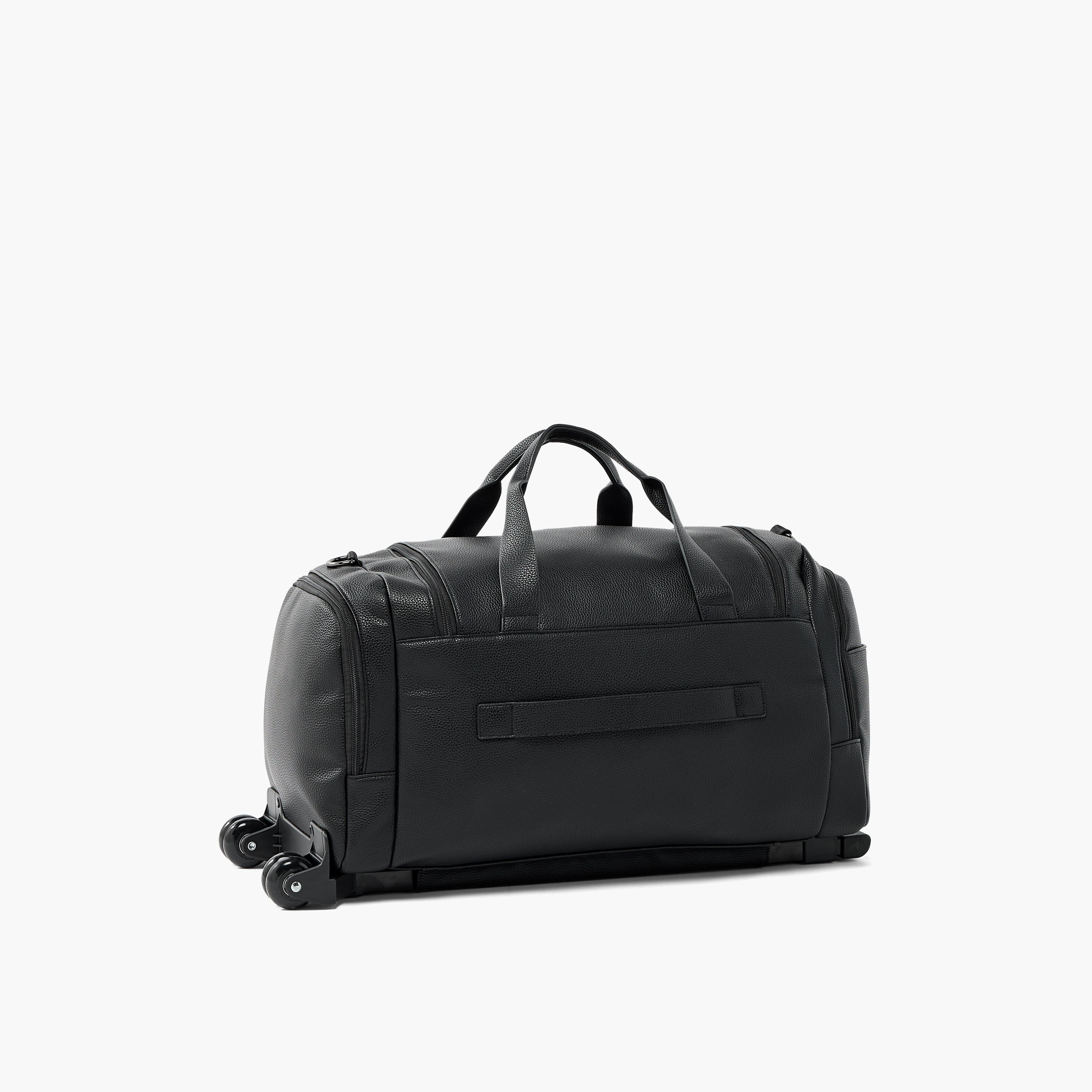 Celeste Textured Duffle Bag with Wheels-travel-luggagesandbags-dufflebags-image-3