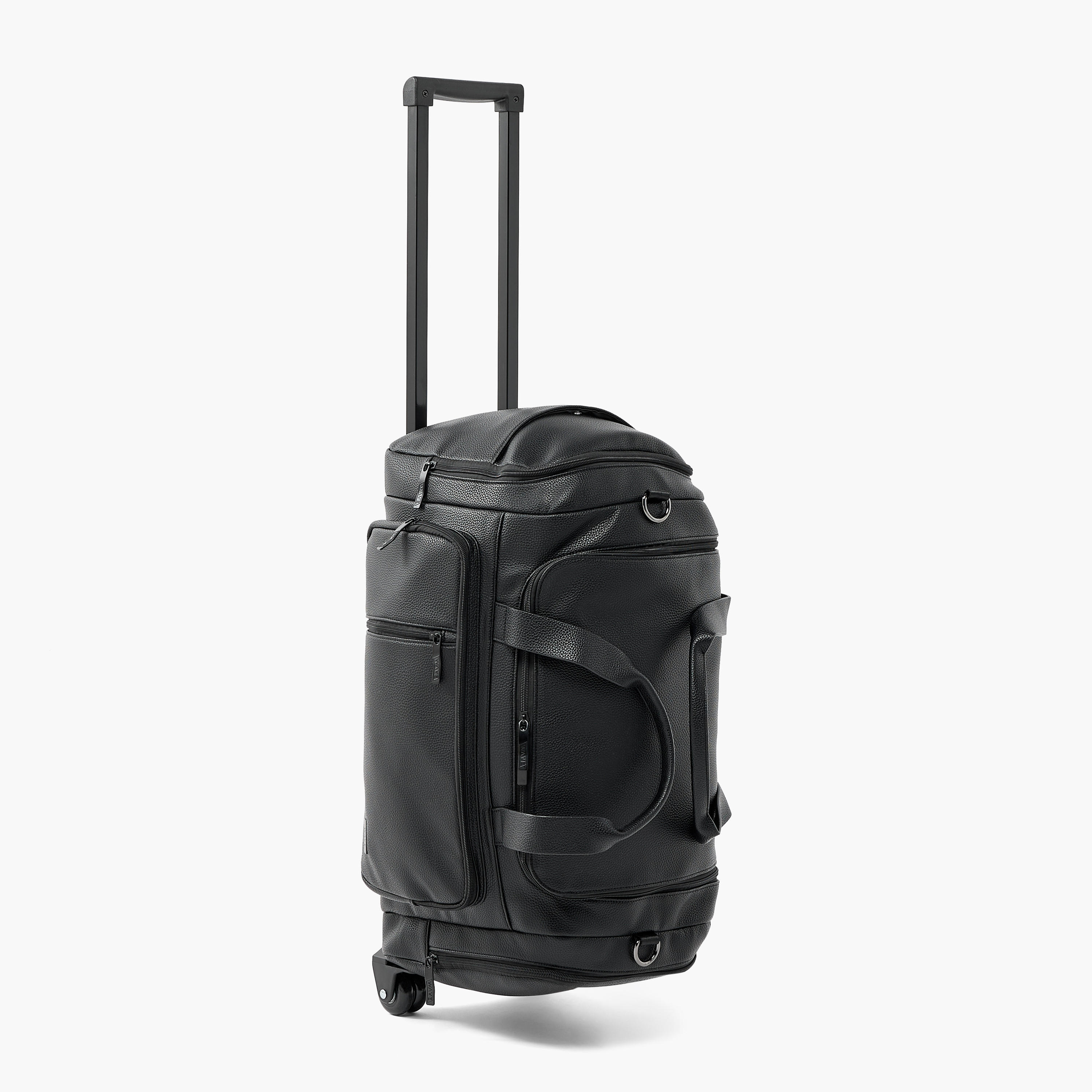 Celeste Textured Duffle Bag with Wheels-travel-luggagesandbags-dufflebags-image-4