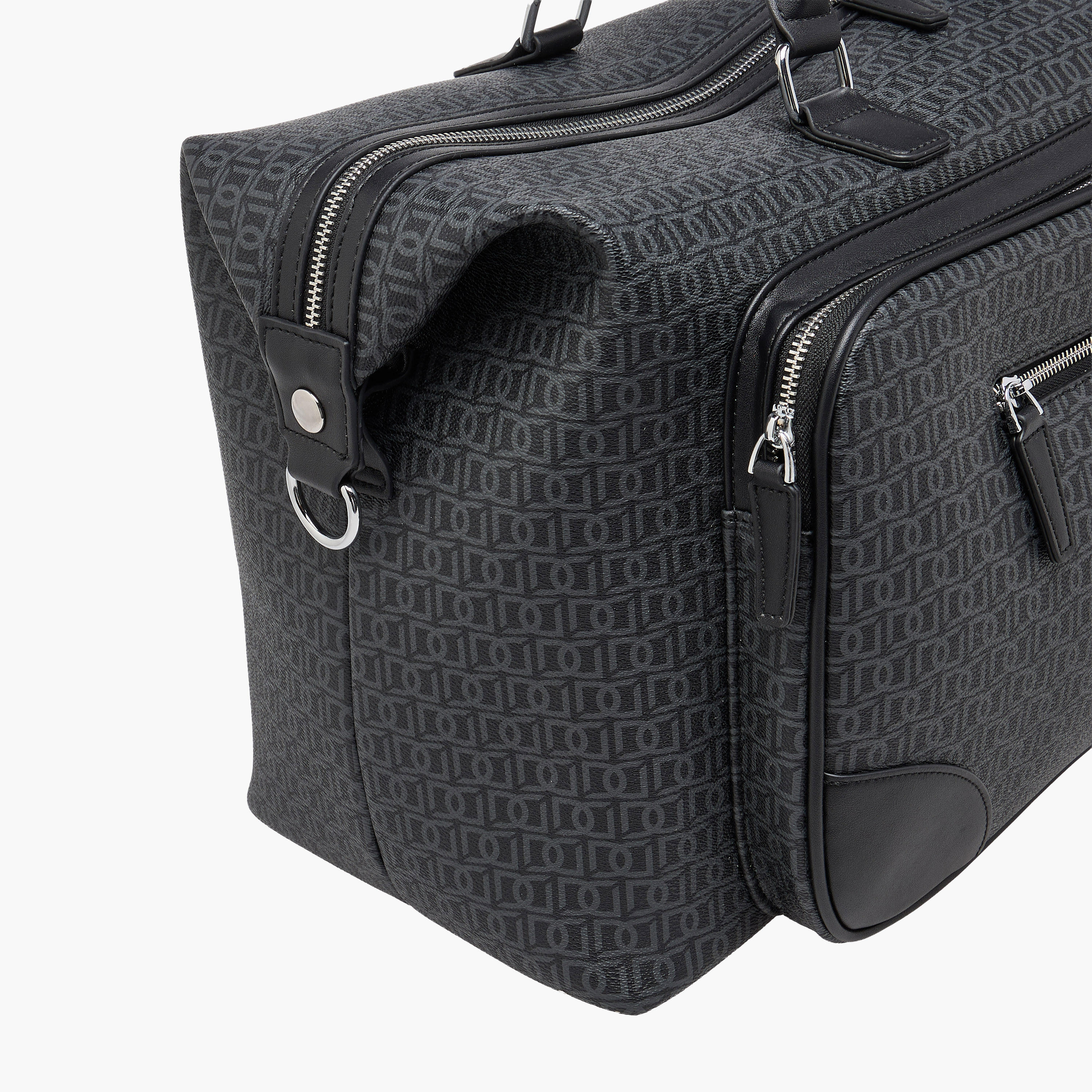 شنطة دافل بسحاب إغلاق وحزام قابل للفصل وطبعات مونوجرام من دوتشيني-travel-luggagesandbags-dufflebags-image-5