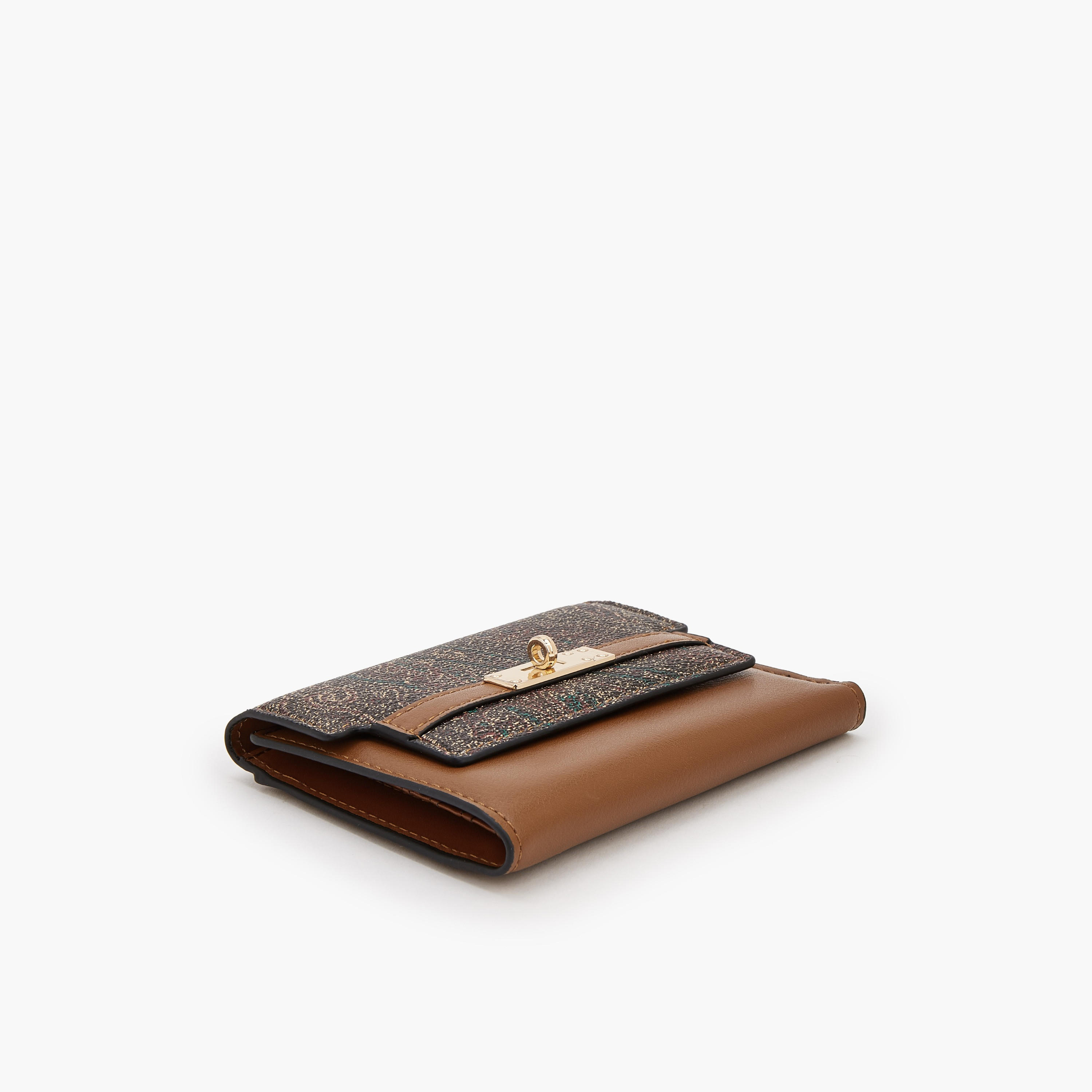 Celeste Paisley Print Tri-Fold Wallet with Twist Lock Accent-women-bagsandwallets-wallets-image-4