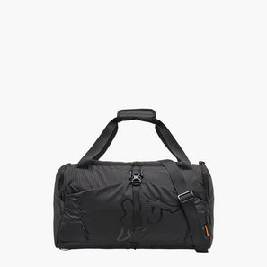 Kappa Printed Duffle Bag with Zip Closure and Detachable Strap-travel-luggagesandbags-image-1