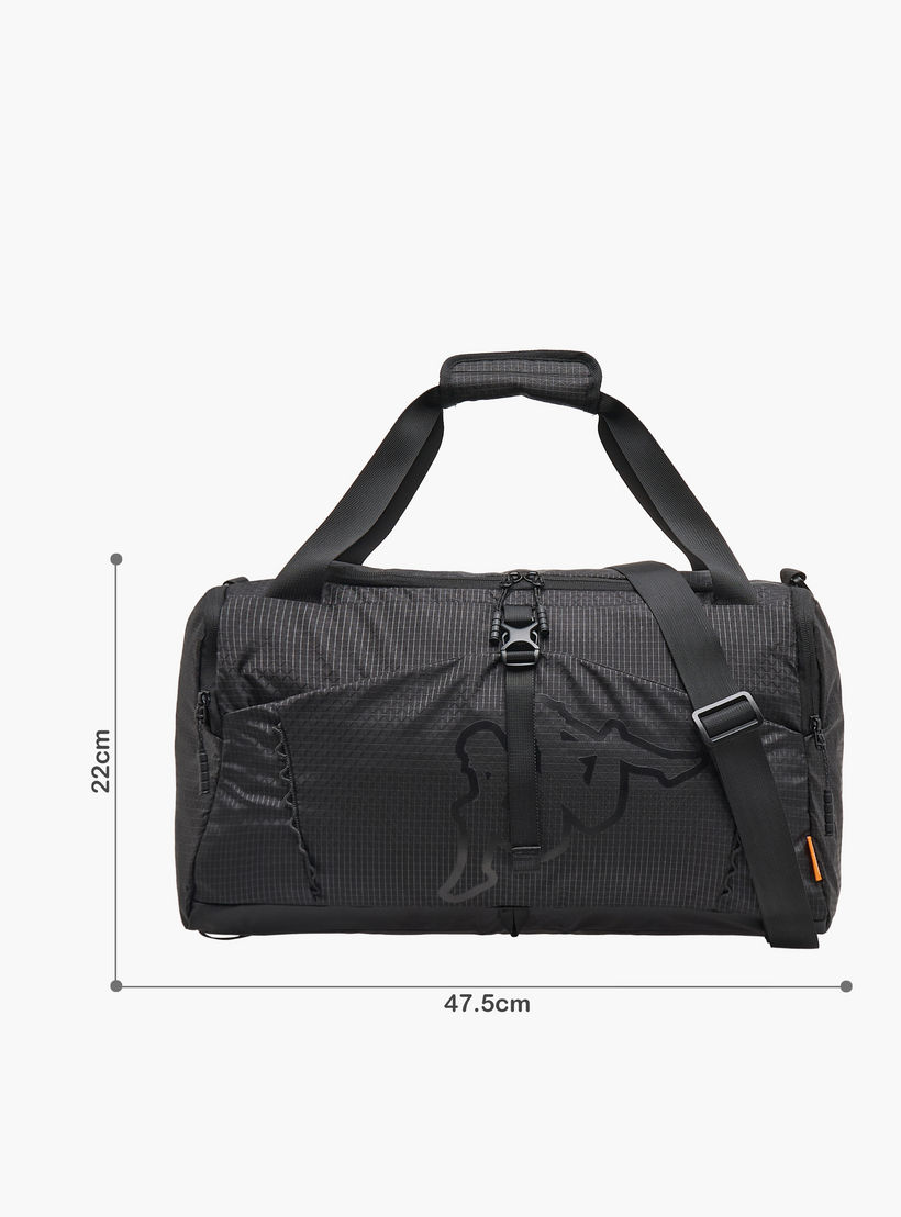 Kappa Printed Duffle Bag with Zip Closure and Detachable Strap-travel-luggagesandbags-dufflebags-image-10