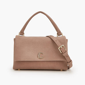 Le Confort Textured Crossbody Bag with Detachable Strap-women-image-1
