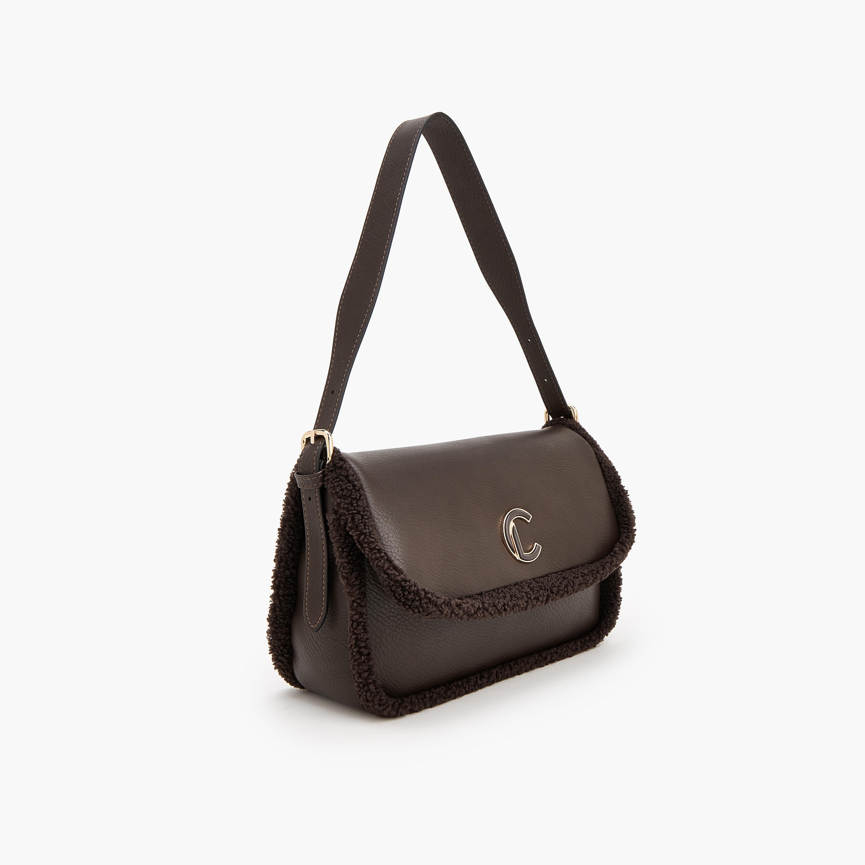 حقيبة كتف بتفاصيل فرو صناعي من لو كونفورت-women-bagsandwallets-handbags-image-2