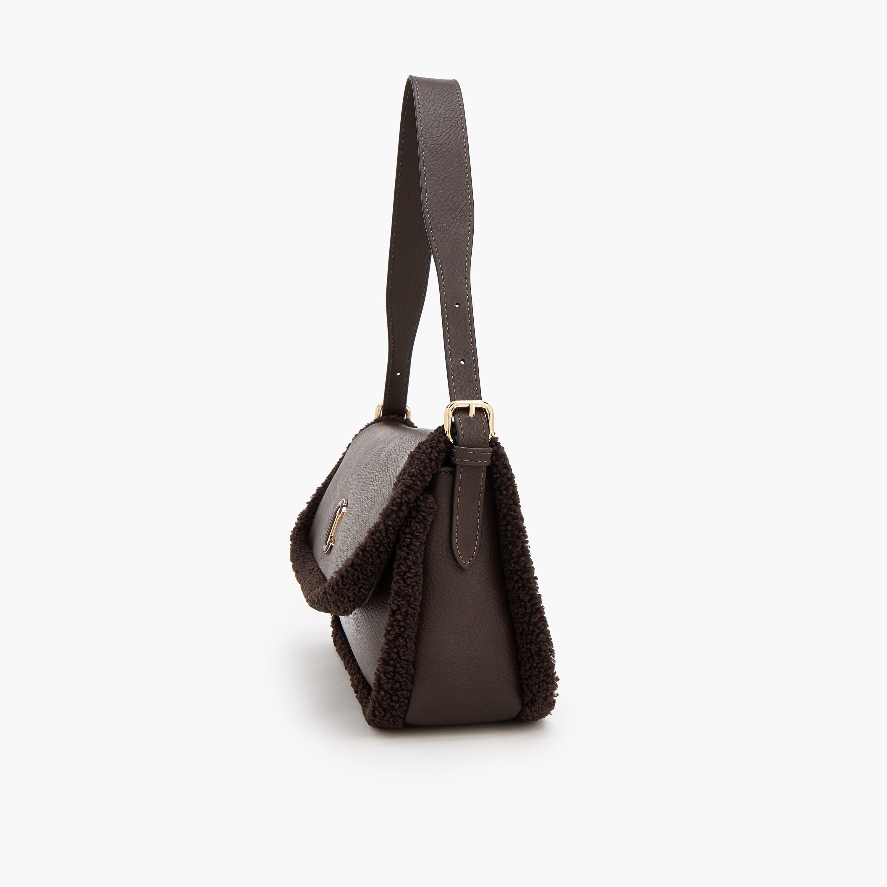 حقيبة كتف بتفاصيل فرو صناعي من لو كونفورت-women-bagsandwallets-handbags-image-5