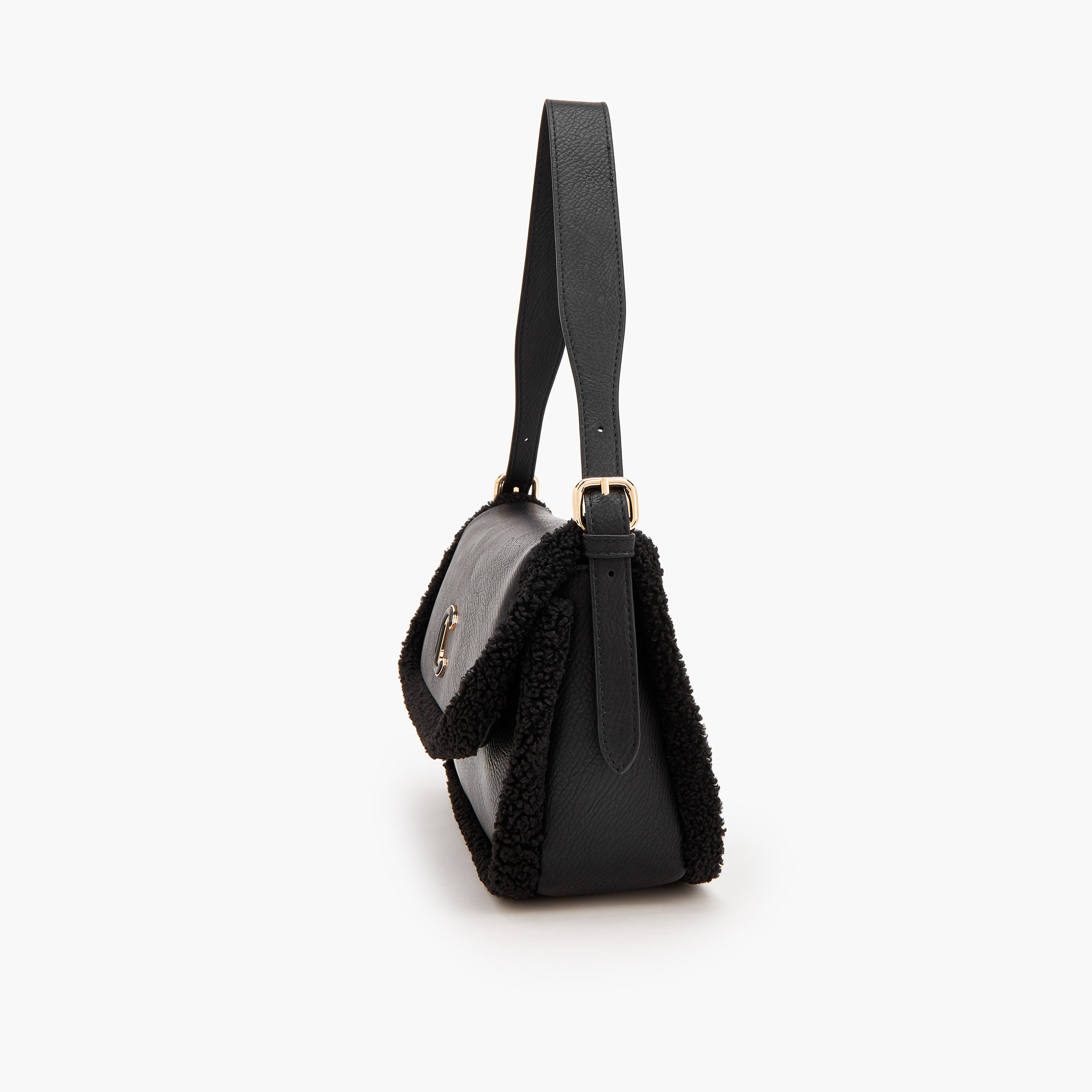 حقيبة كتف بتفاصيل فرو صناعي من لو كونفورت-women-bagsandwallets-handbags-image-5