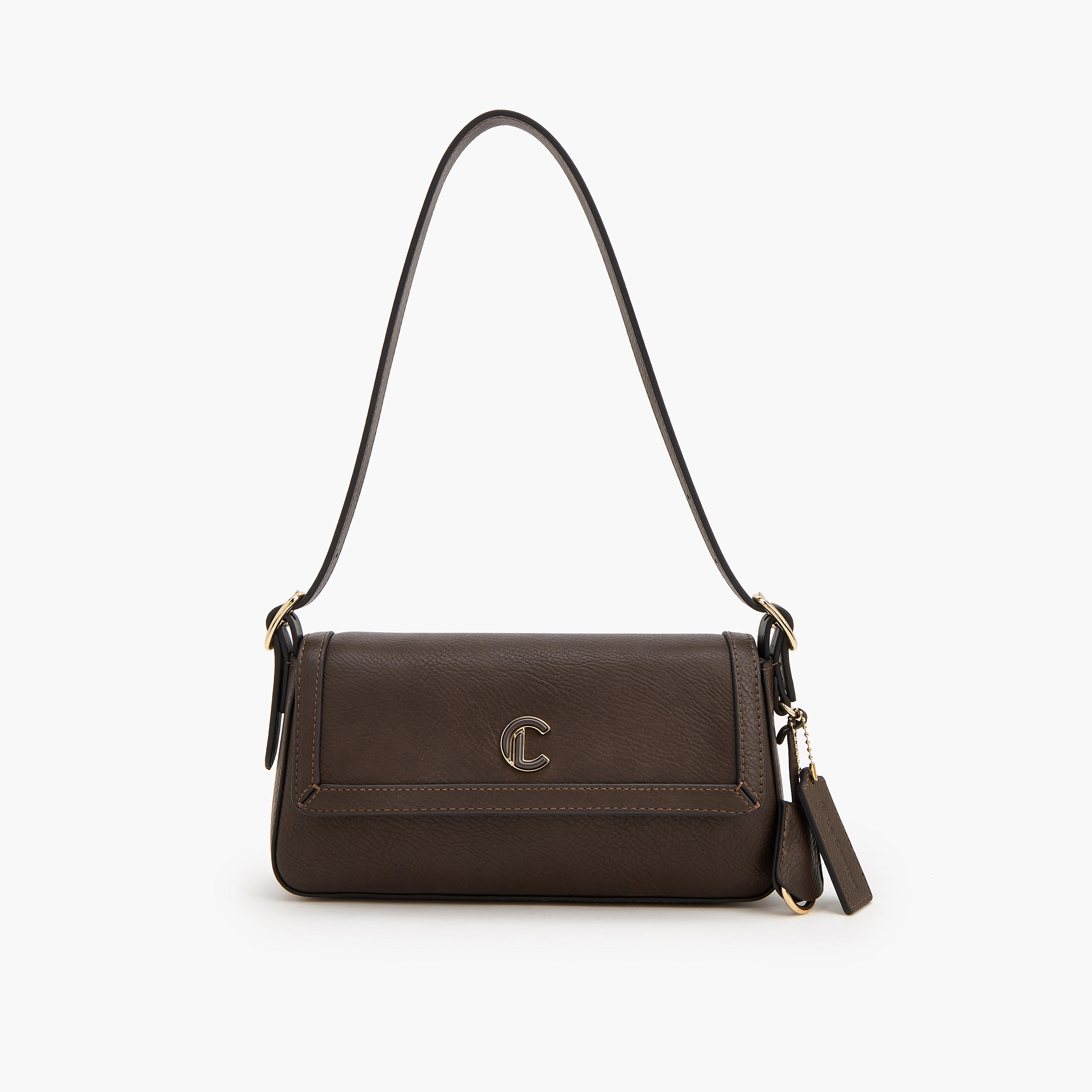Le Confort Solid Shoulder Bag with Logo Detail-women-bagsandwallets-handbags-image-1