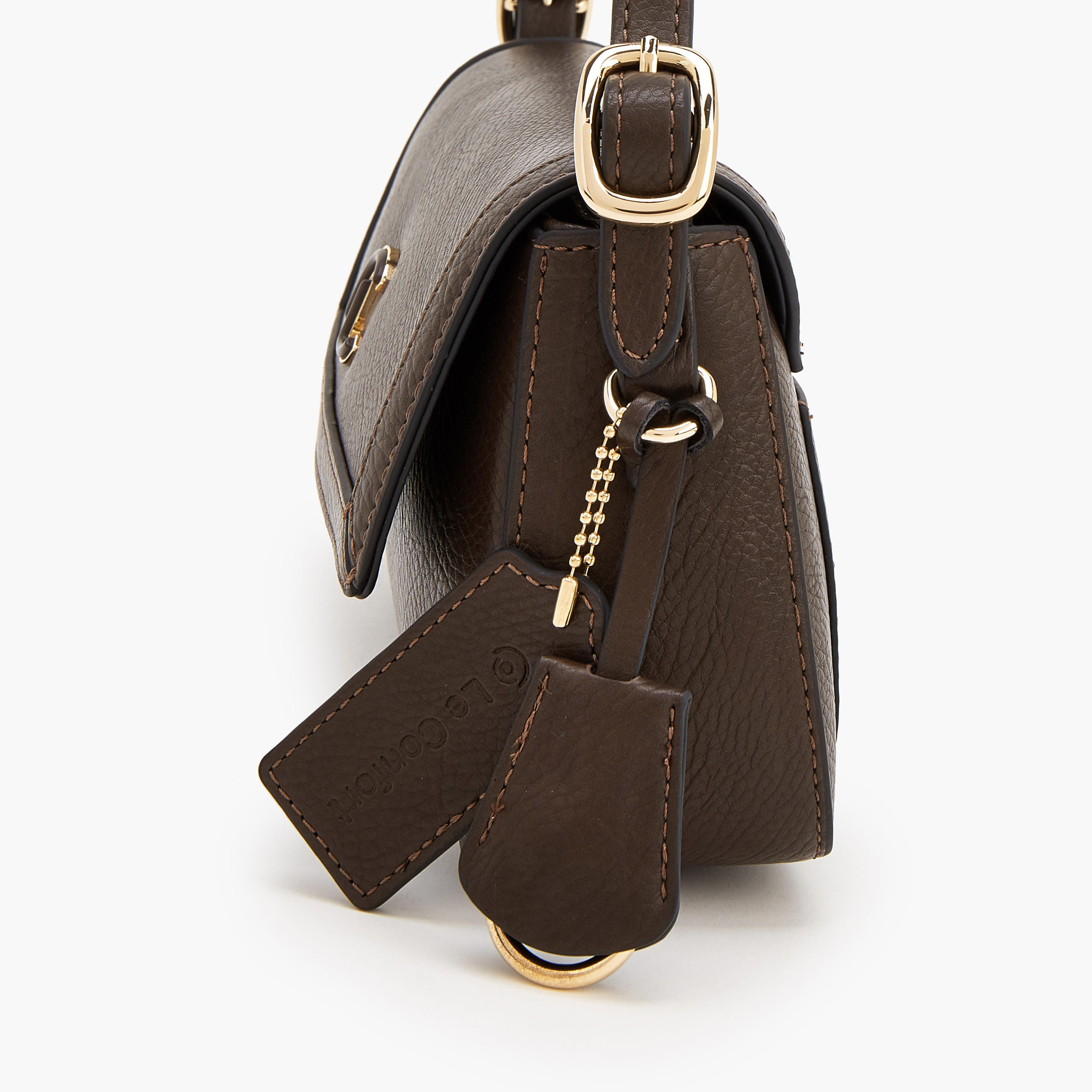 Le Confort Solid Shoulder Bag with Logo Detail-women-bagsandwallets-handbags-image-4