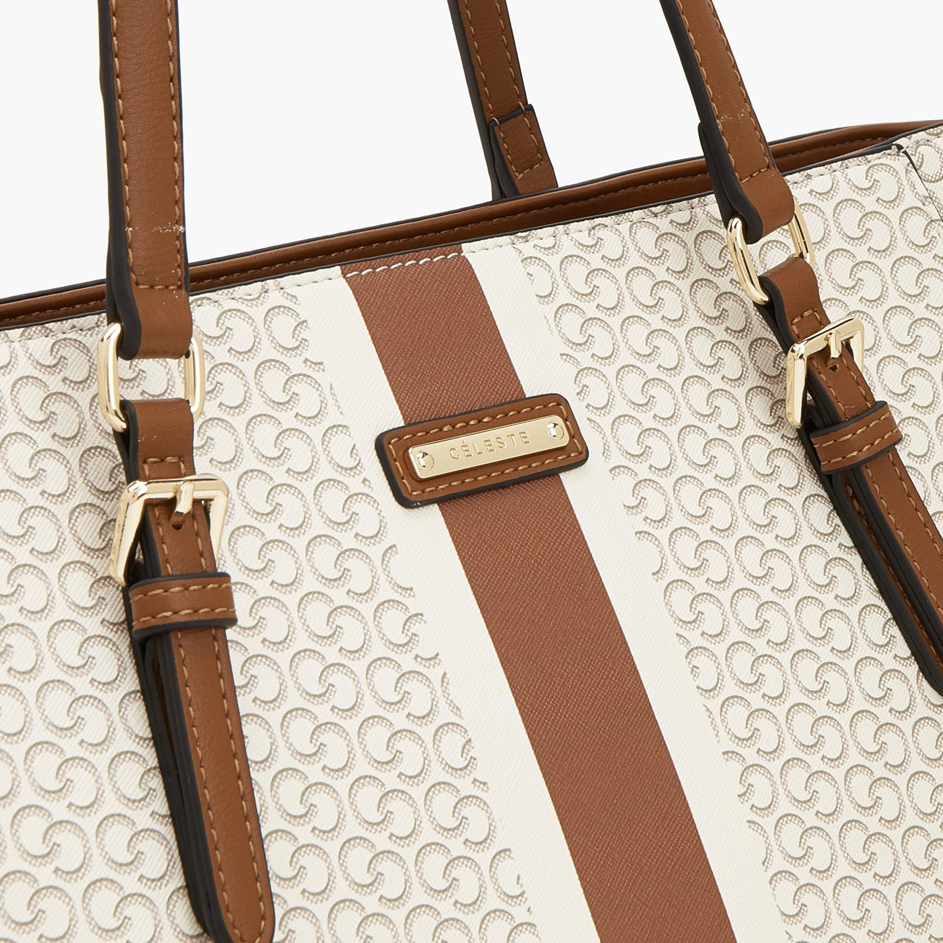 شنطة توتي بسحاب إغلاق وطبعات مونوجرام من سيليست-women-bagsandwallets-handbags-image-4
