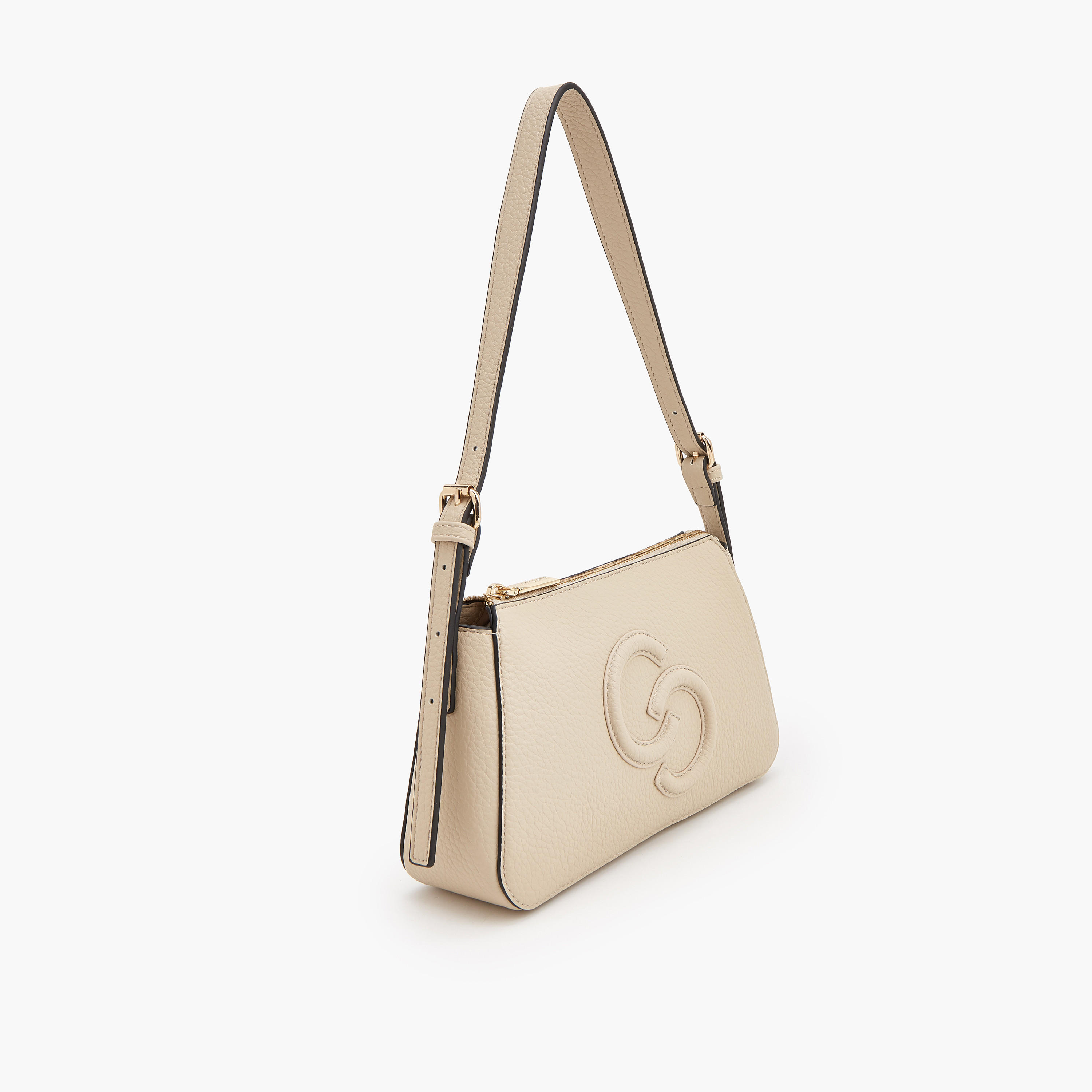 Celeste Textured Shoulder Bag with Logo Detail-women-bagsandwallets-handbags-image-2