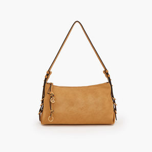 Celeste Suede Shoulder Bag with Metallic Accent-women-image-1