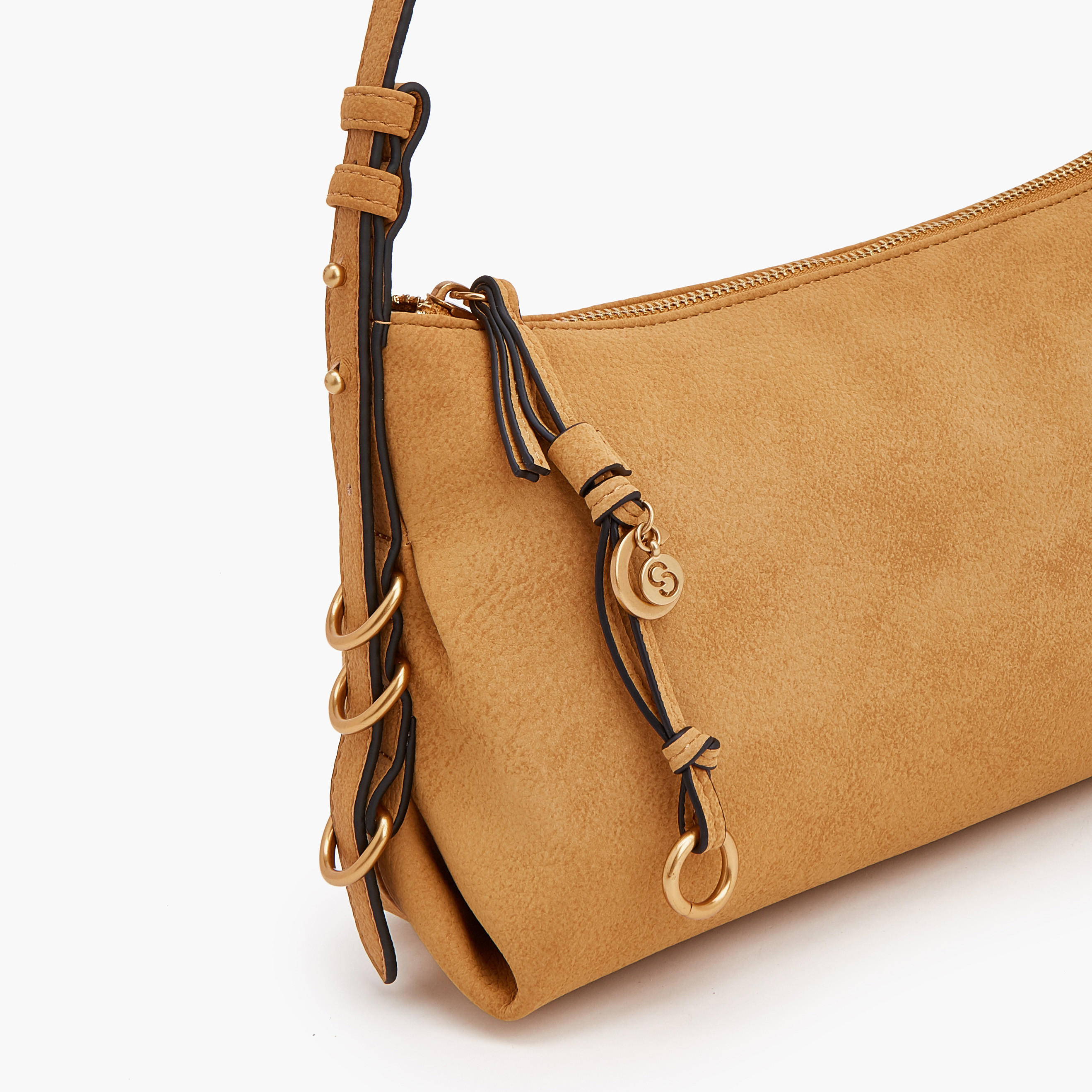 Celeste Suede Shoulder Bag with Metallic Accent-women-bagsandwallets-handbags-image-3