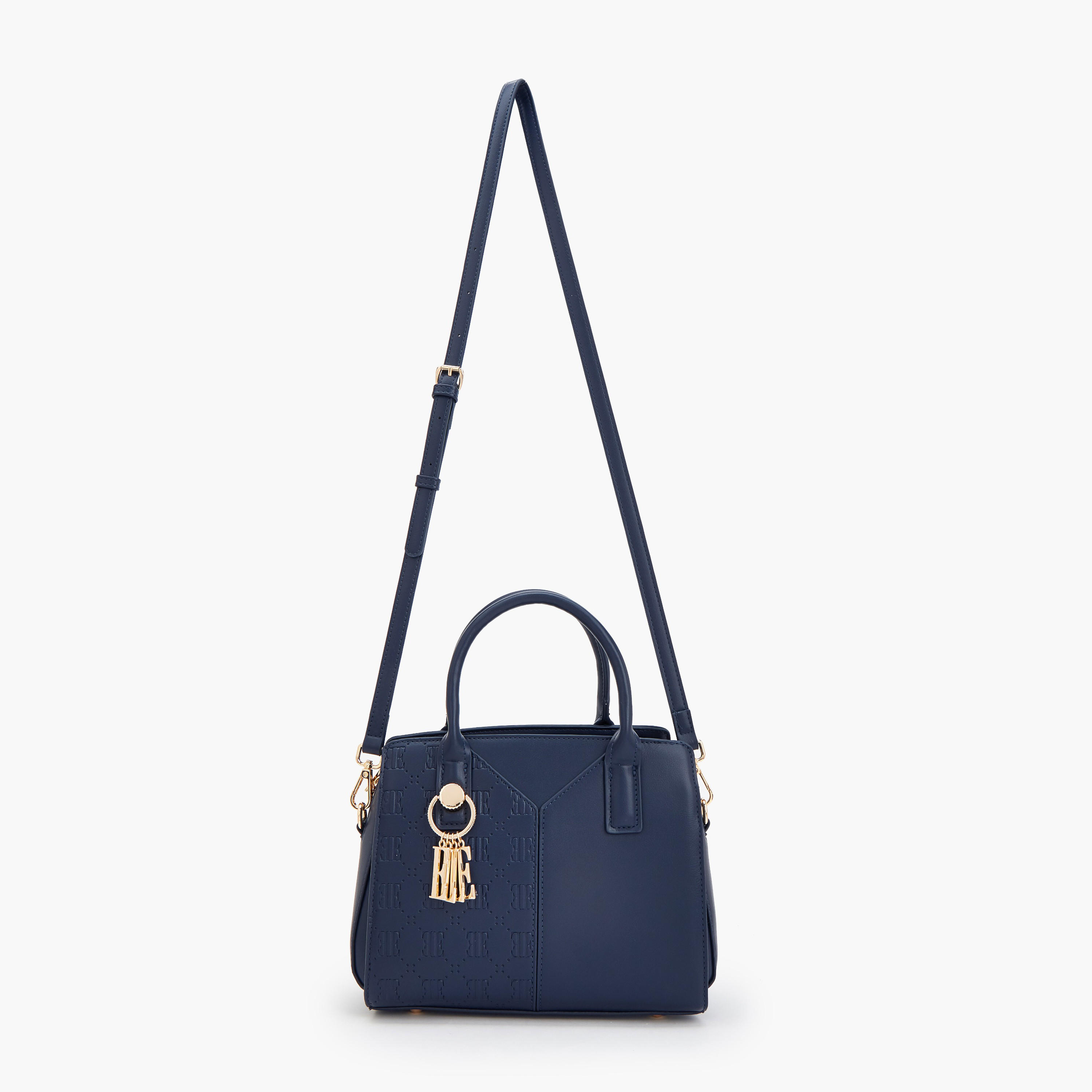 Elle Textured Tote Bag with Zip Closure-women-bagsandwallets-handbags-image-2