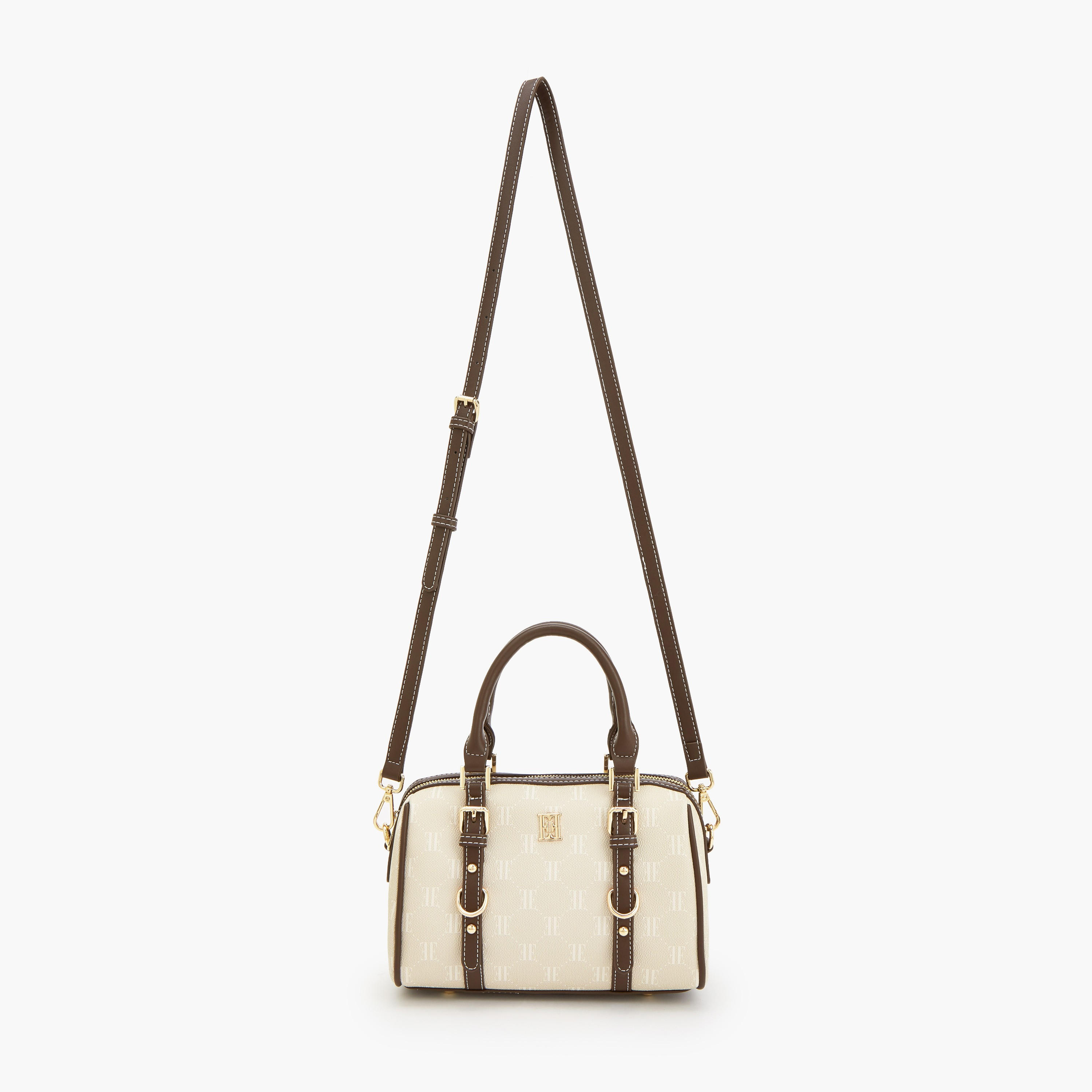 Elle Monogram Print Tote Bag with Detachable Strap-women-bagsandwallets-handbags-image-2