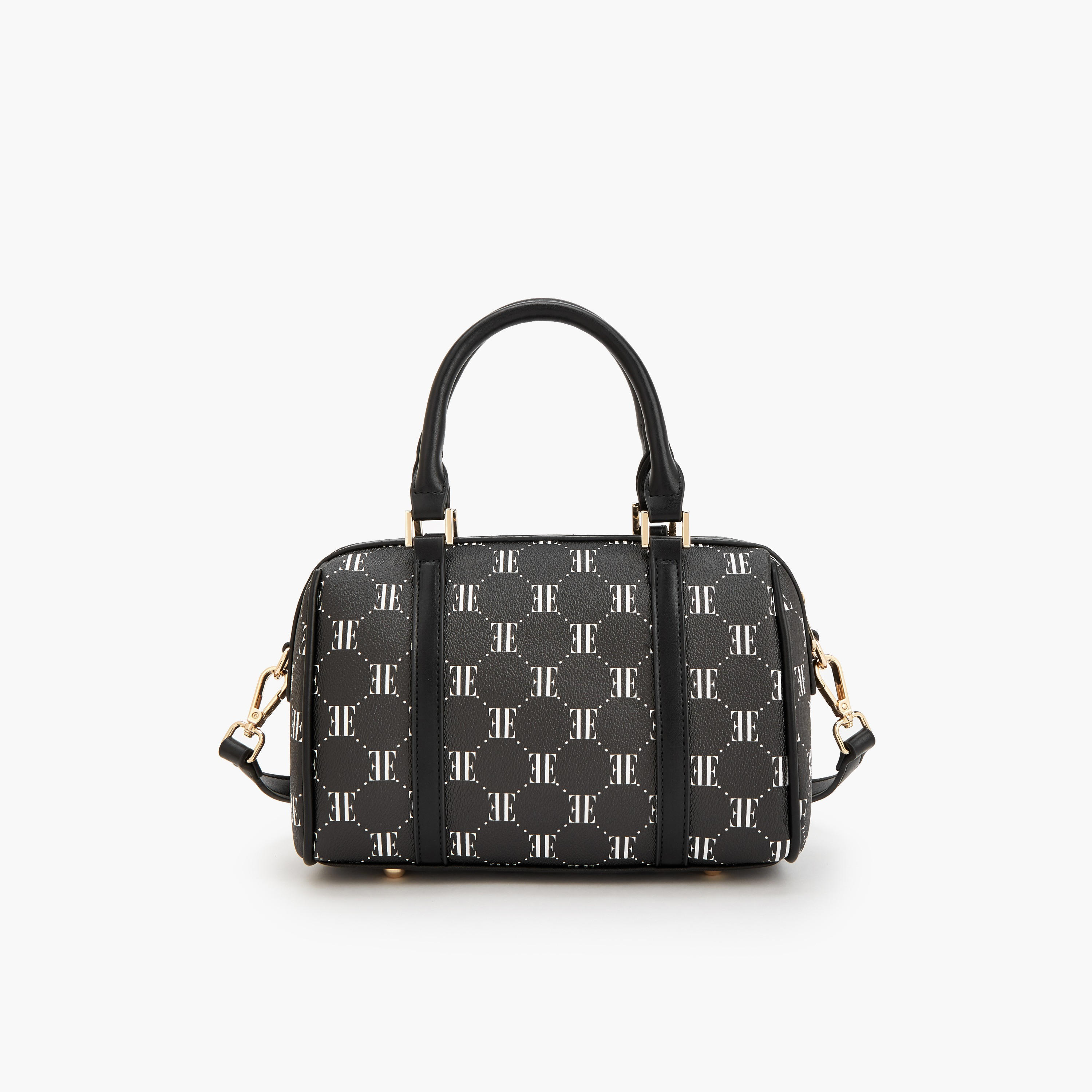 Elle Monogram Print Tote Bag with Detachable Strap-women-bagsandwallets-handbags-image-5