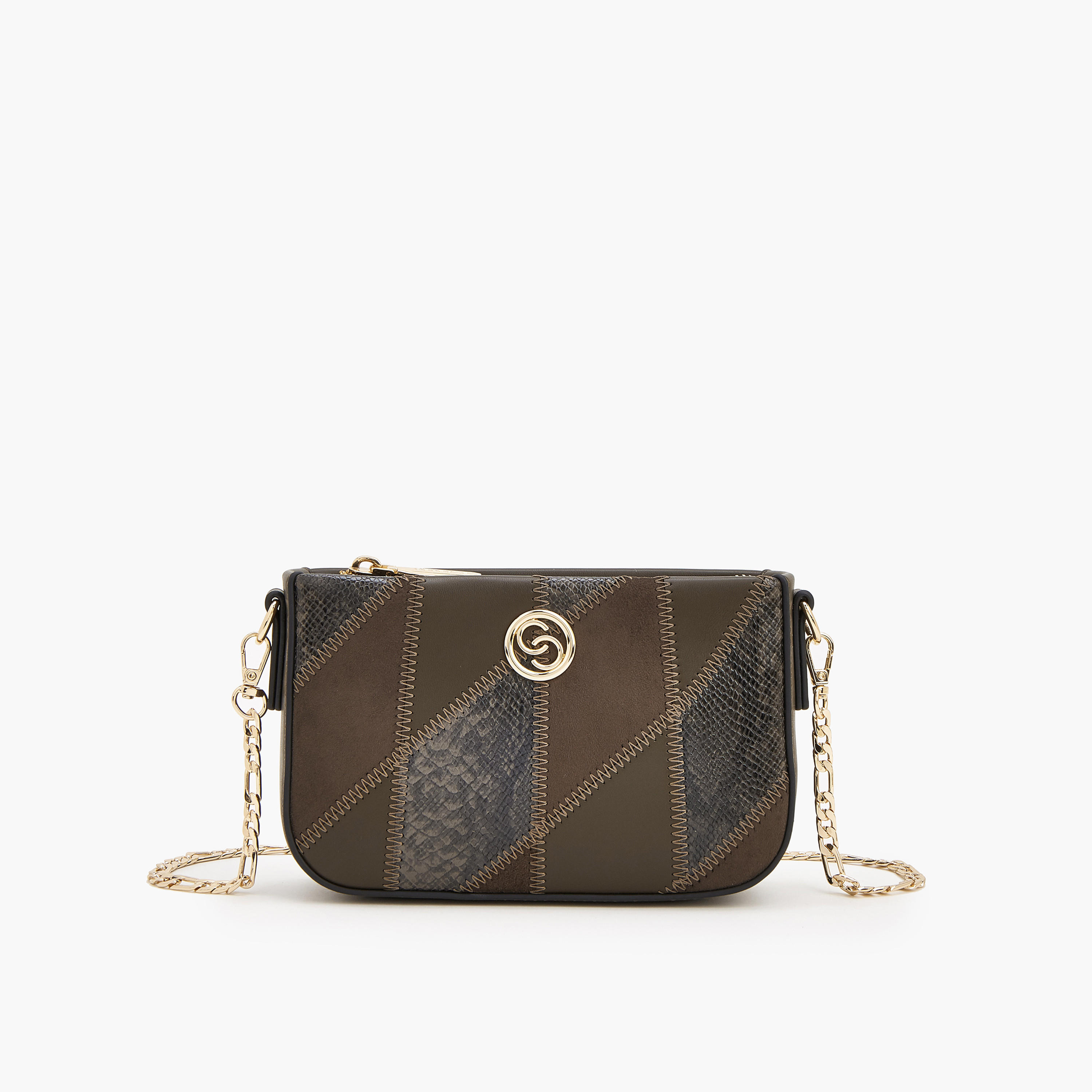 حقيبة كروس بارزة الملمس بحزام سلسلة من سيليست-women-bagsandwallets-handbags-image-1