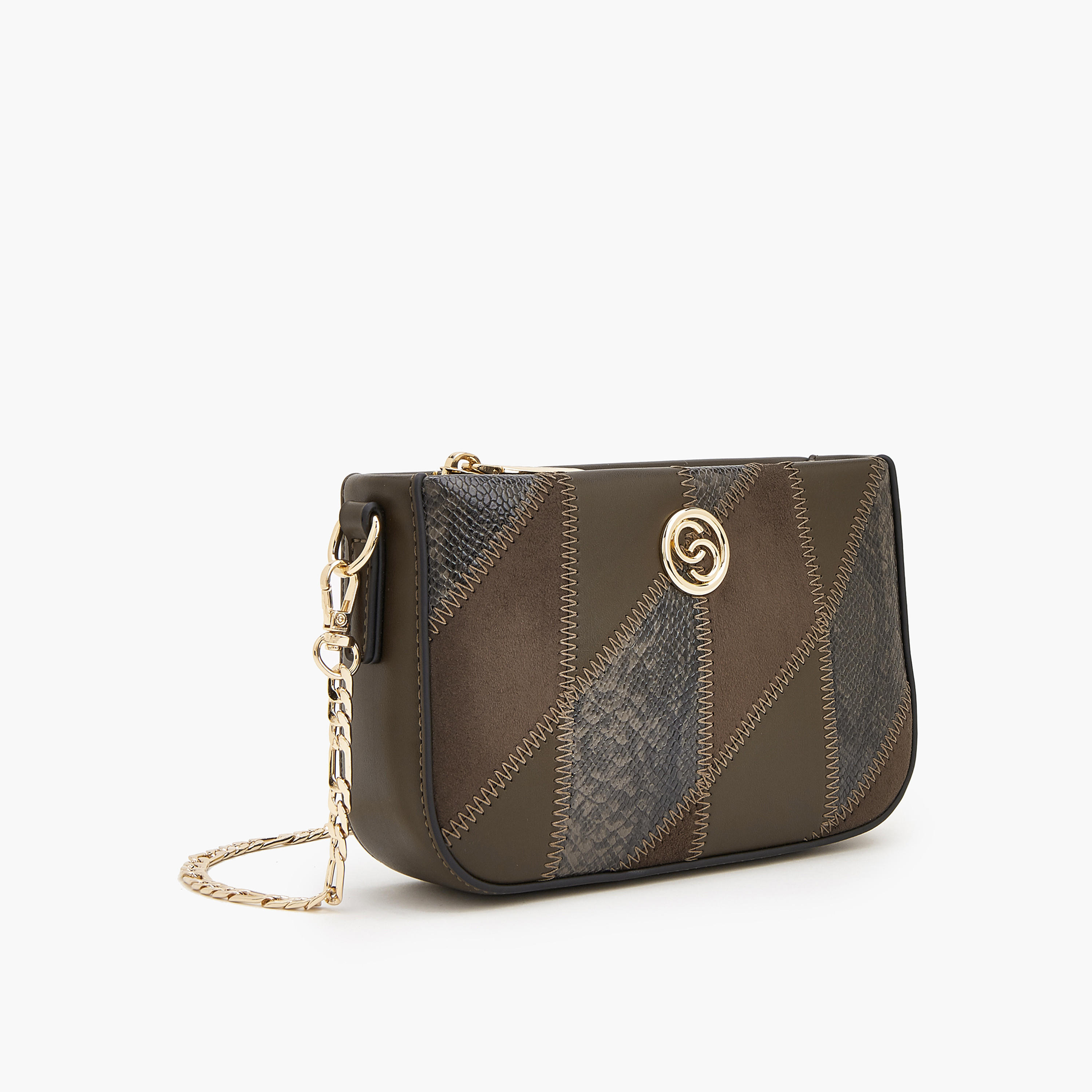 حقيبة كروس بارزة الملمس بحزام سلسلة من سيليست-women-bagsandwallets-handbags-image-2