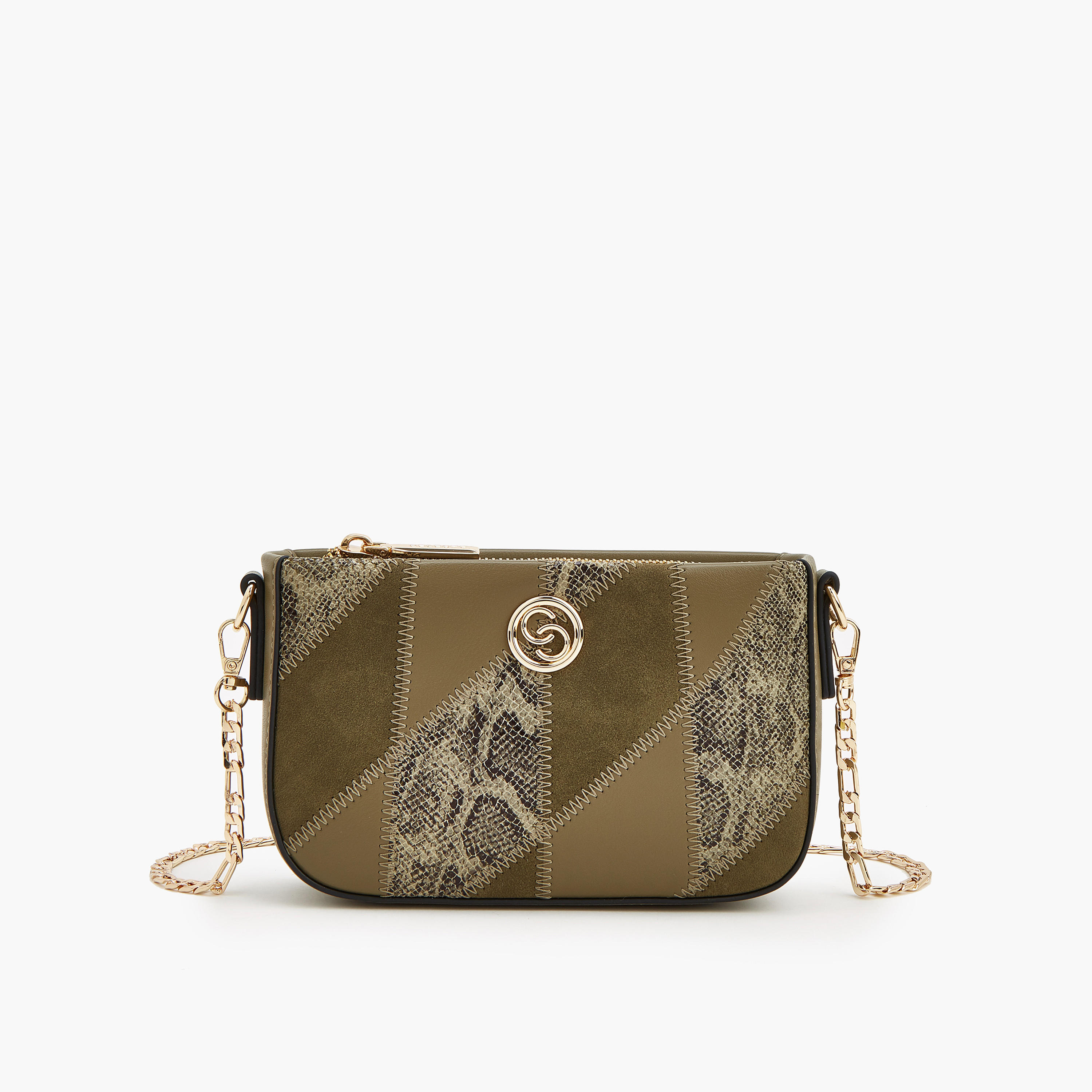 حقيبة كروس بارزة الملمس بحزام سلسلة من سيليست-women-bagsandwallets-handbags-image-1
